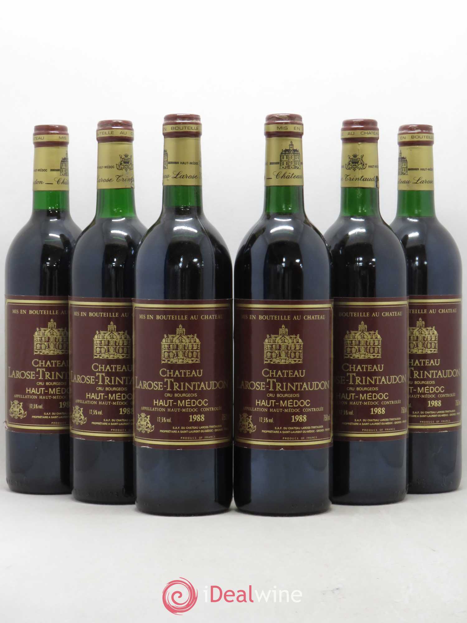 Château Larose Trintaudon Cru Bourgeois 1988 - Lot de 6 bouteilles - 0