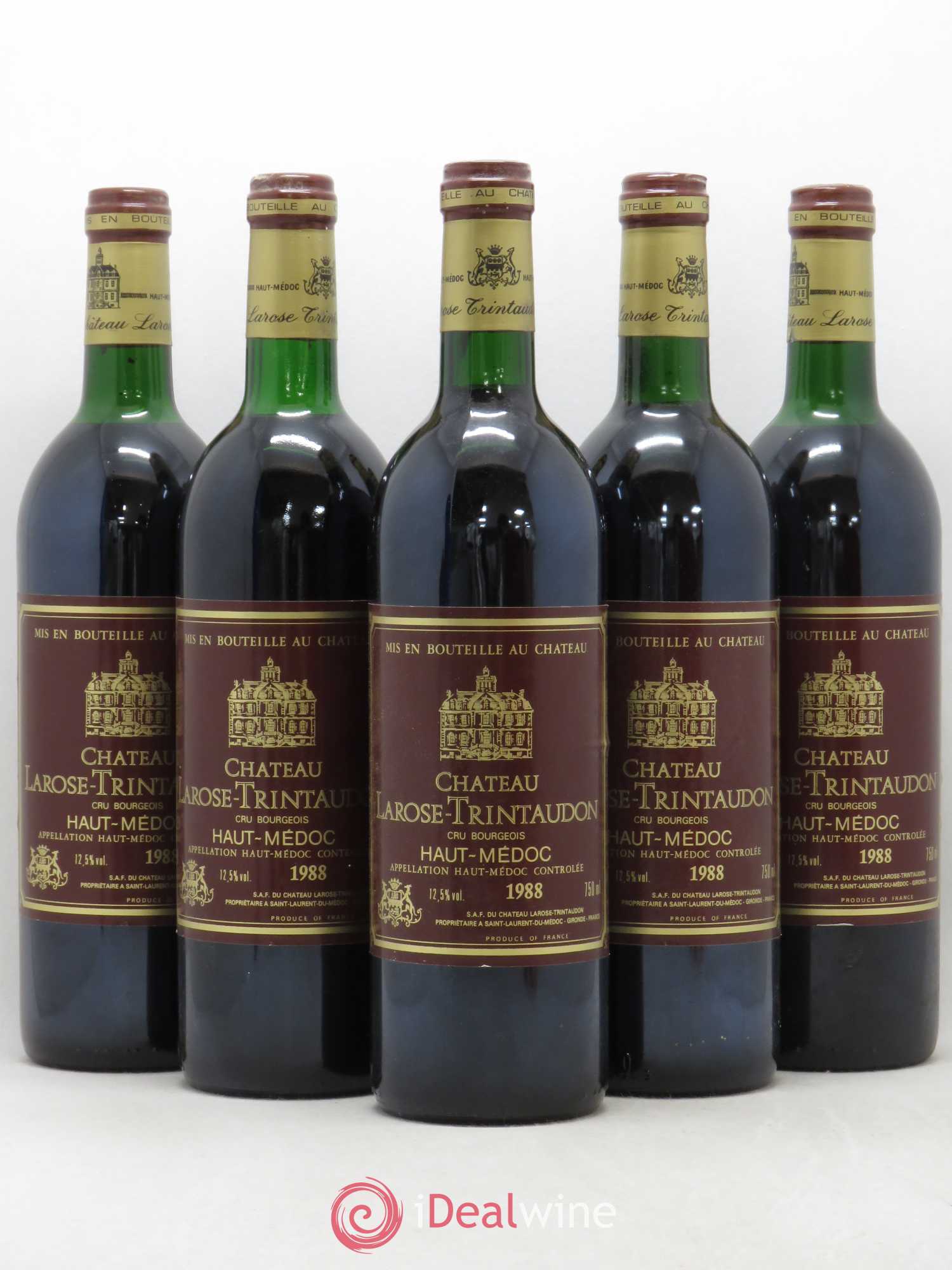 Château Larose Trintaudon Cru Bourgeois 1988 - Lot de 5 bouteilles - 0