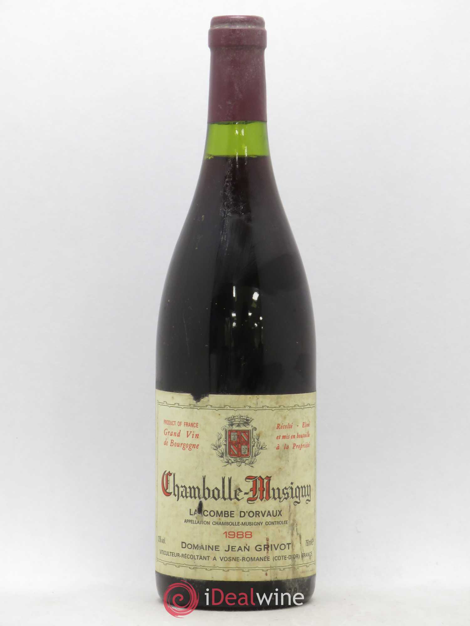 Chambolle-Musigny Combe d'Orveau Jean Grivot 1988 - Lot de 1 bouteille - 0