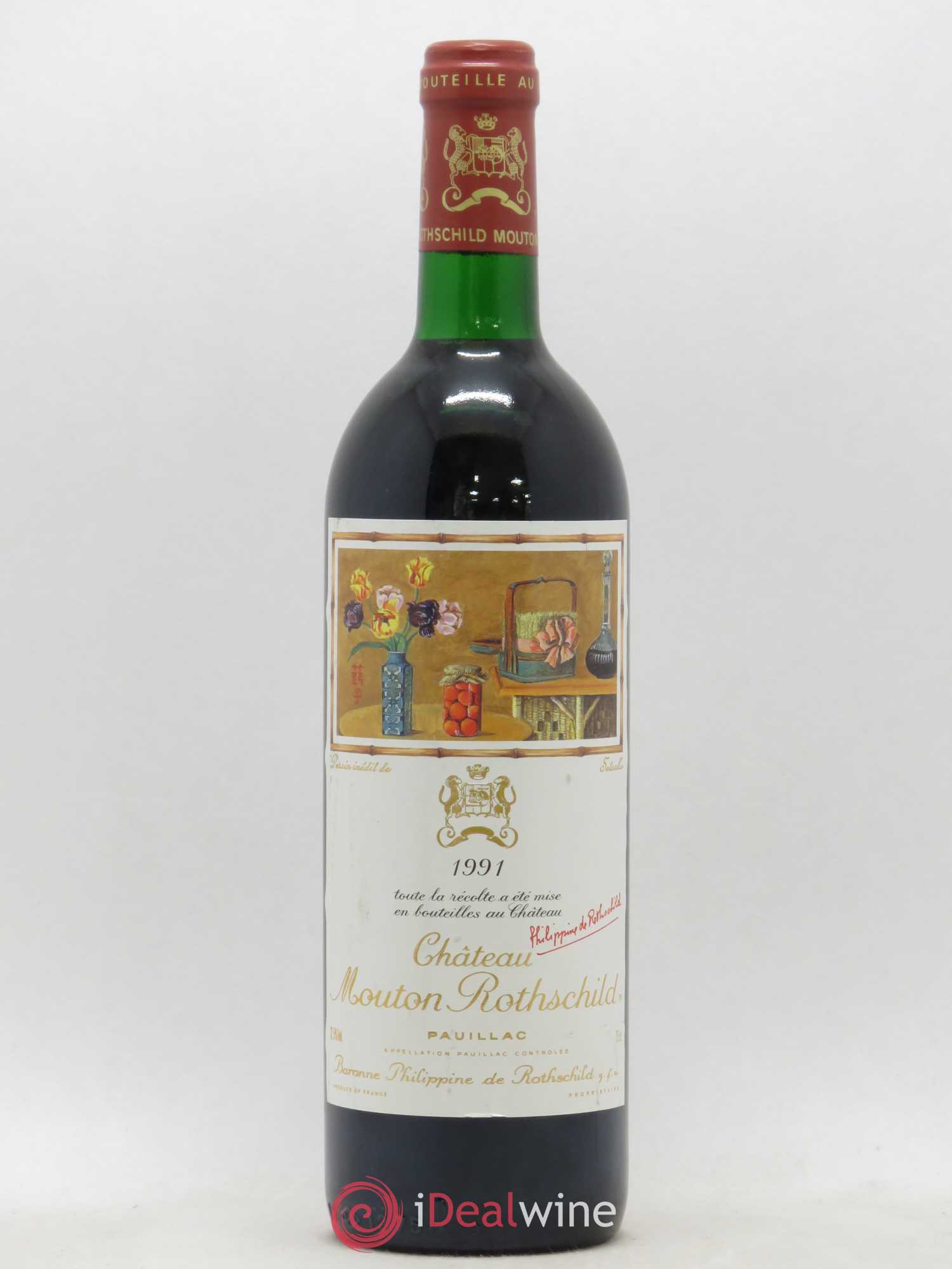 Château Mouton Rothschild 1er Grand Cru Classé 1991 - Lot de 1 bouteille - 0