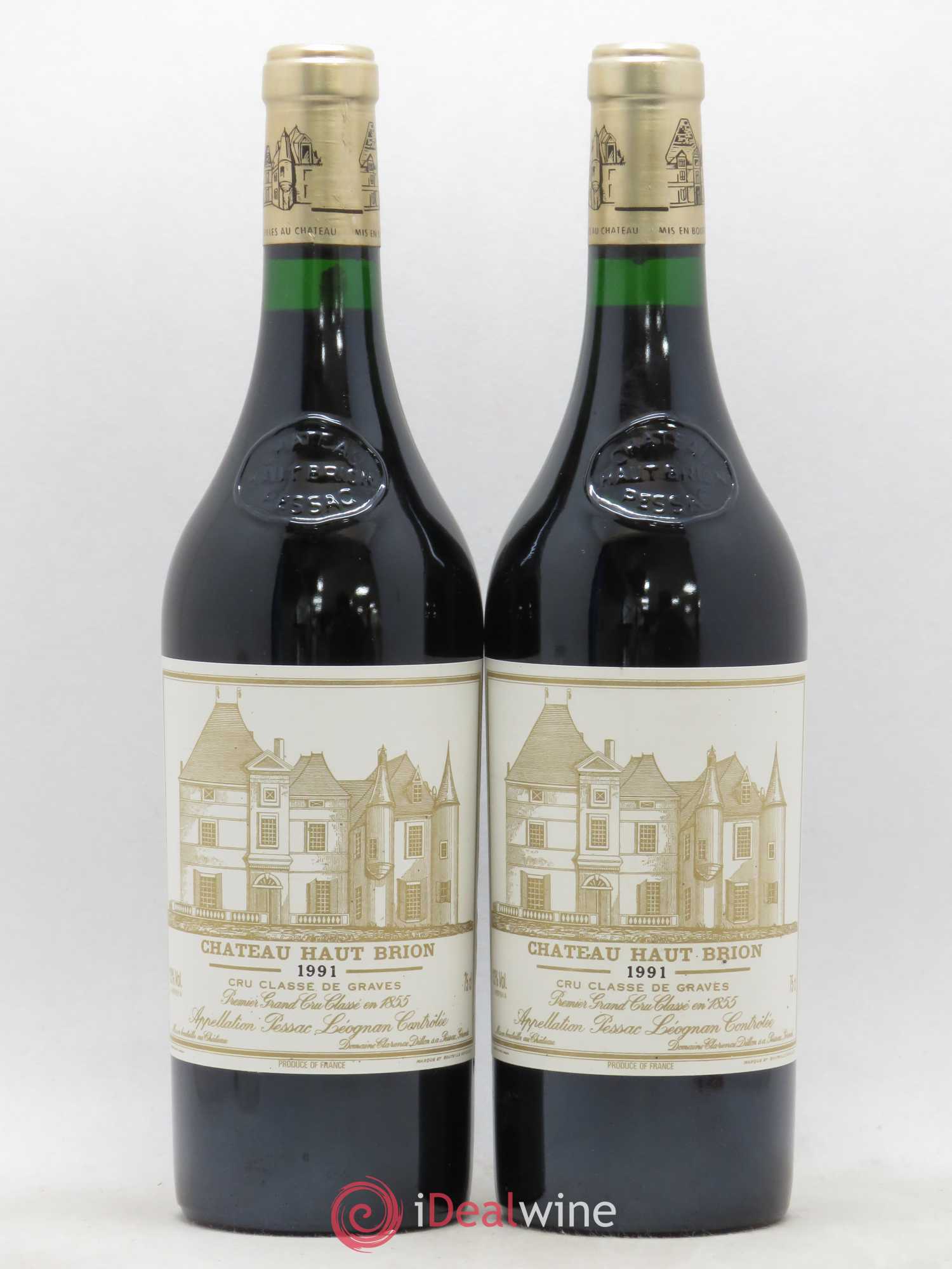 Château Haut Brion 1er Grand Cru Classé 1991 - Lot de 2 bouteilles - 0
