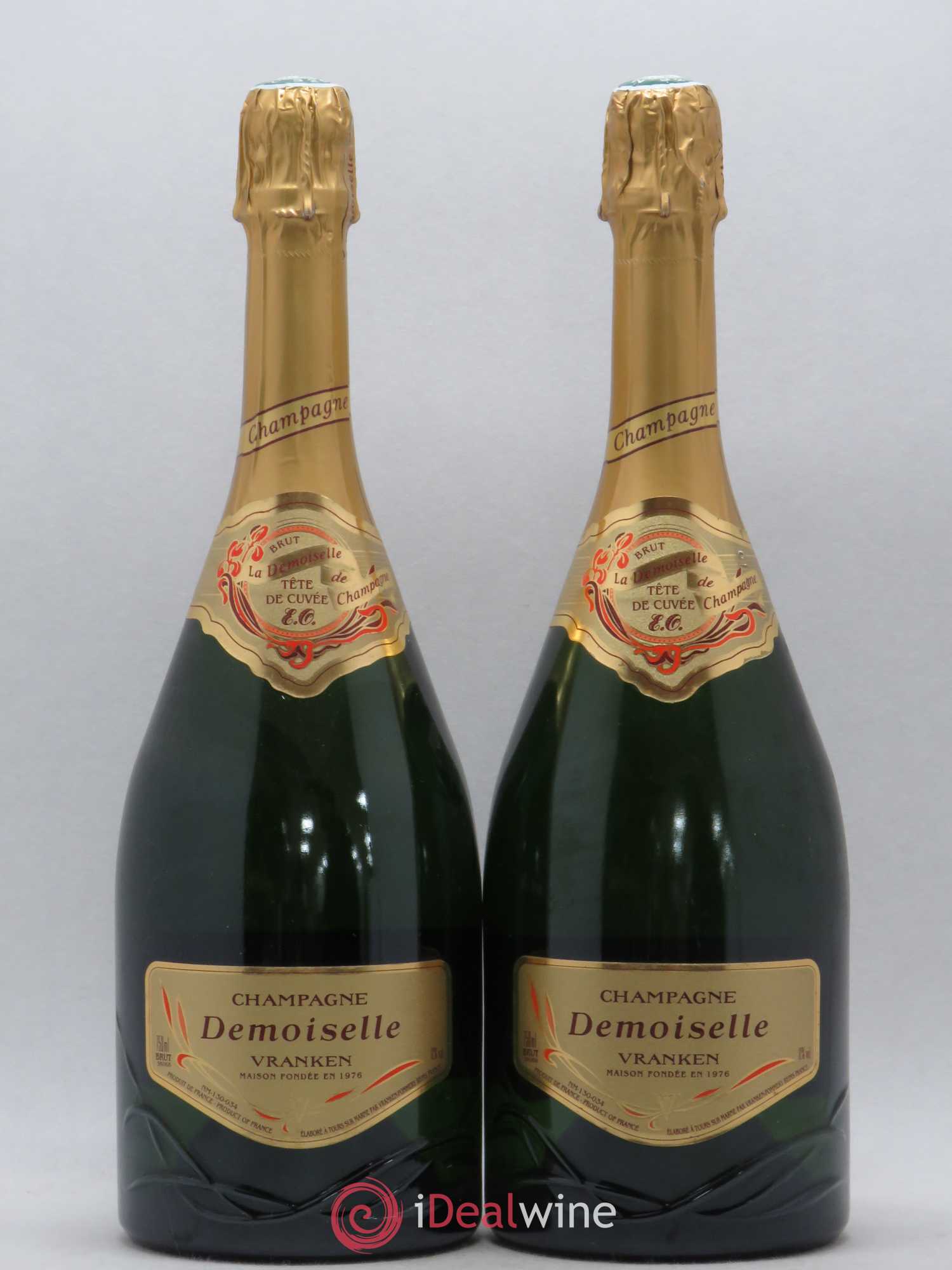Champagne Demoiselle Vranken Tête de Cuvée - Posten von 2 Flaschen - 0