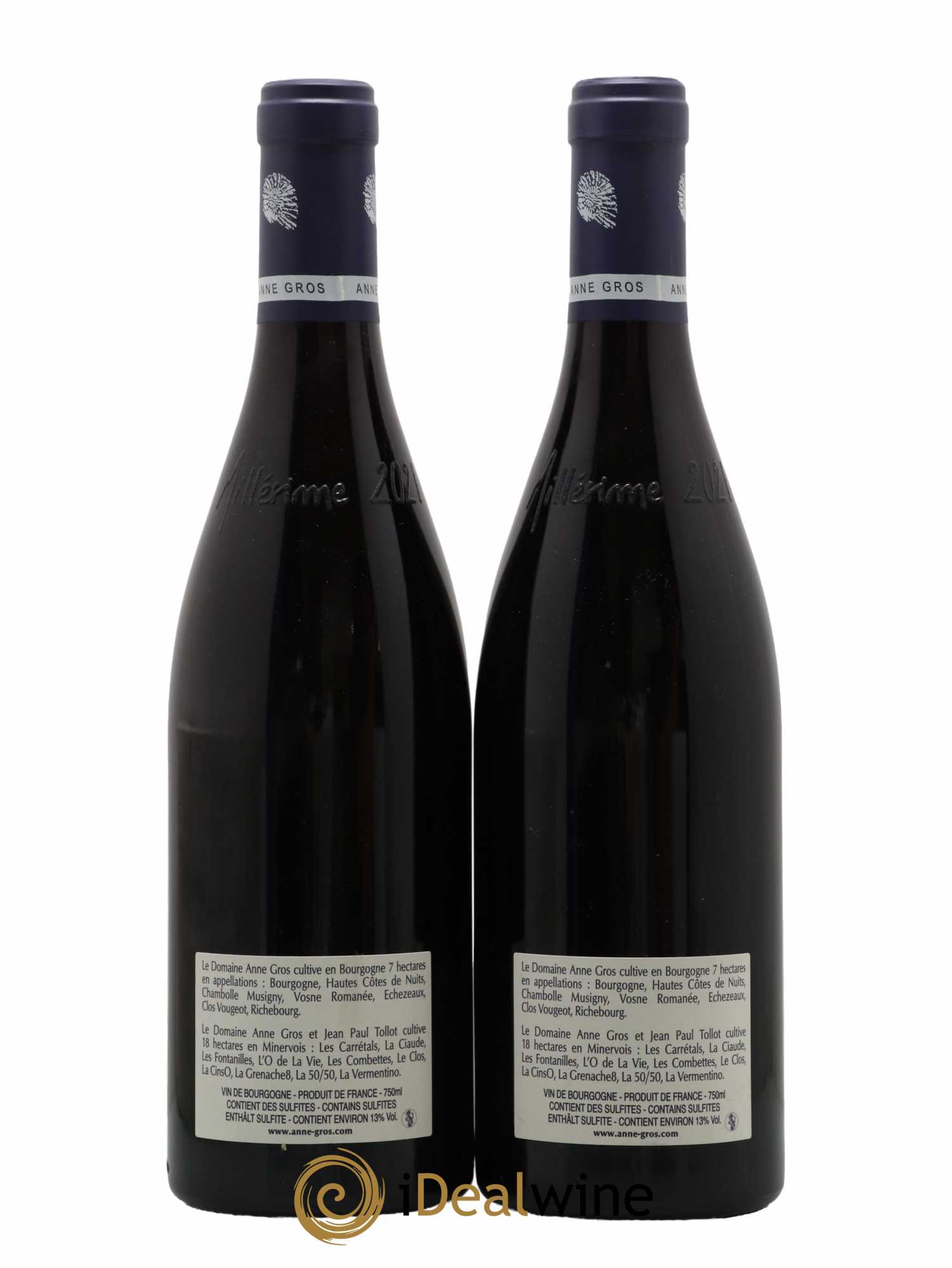 Richebourg Grand Cru Anne Gros 2021 - Lot de 2 bouteilles - 1