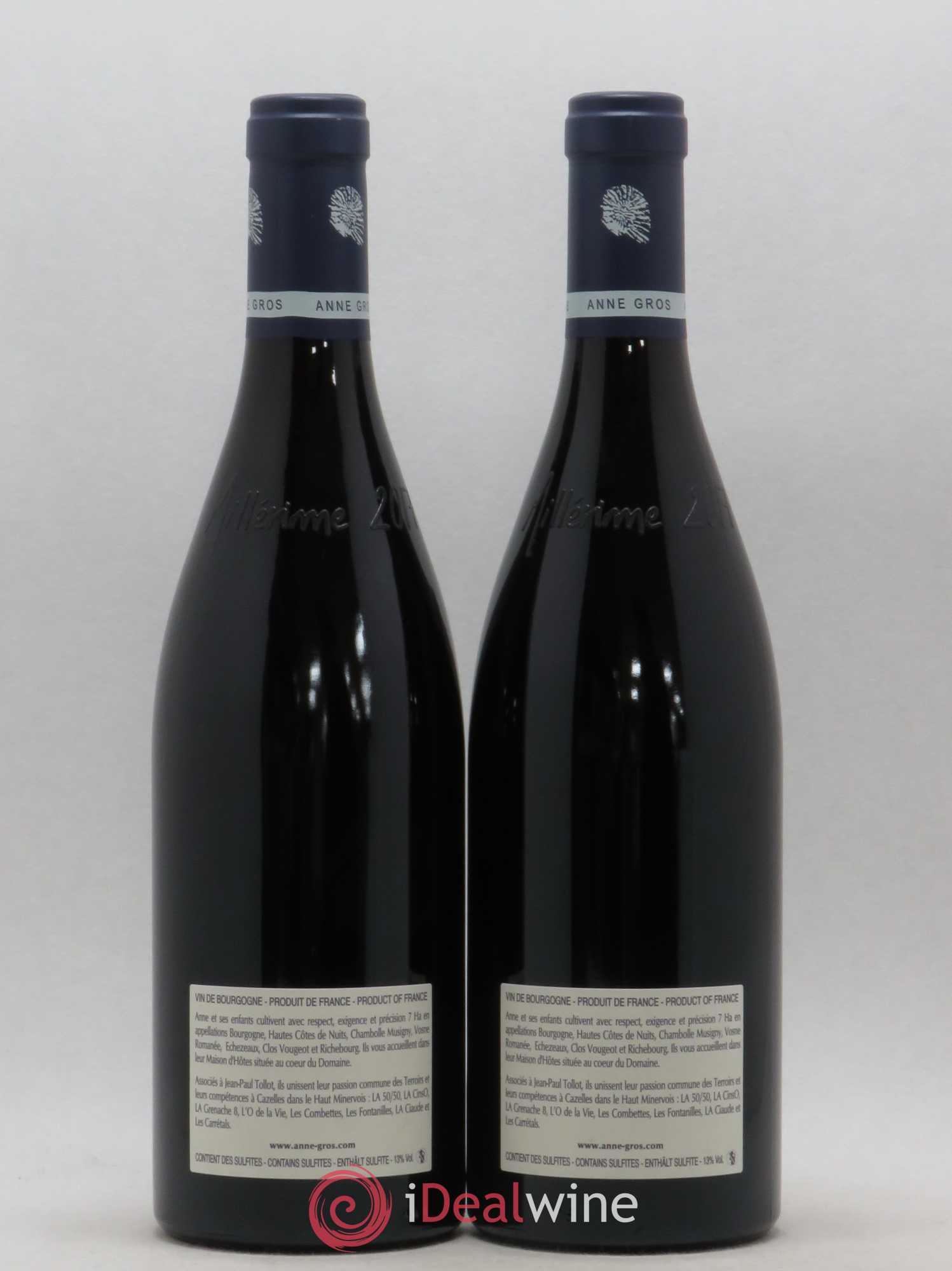 Clos de Vougeot Grand Cru Le Grand Maupertui Anne Gros 2017 - Lot de 2 bouteilles - 1