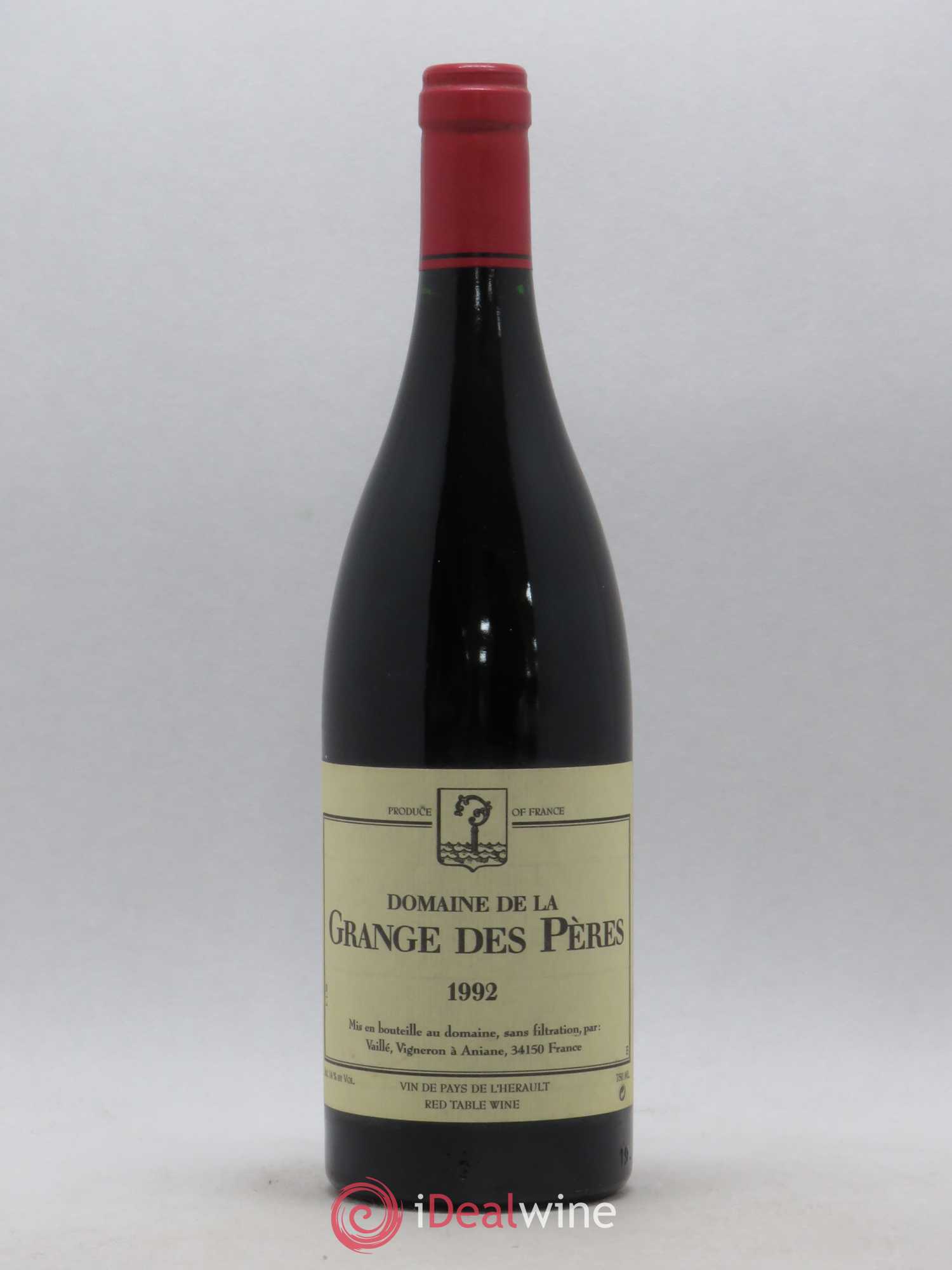 Pays d'Hérault Grange des Pères Laurent Vaillé 1992 - Lot de 1 bouteille - 0
