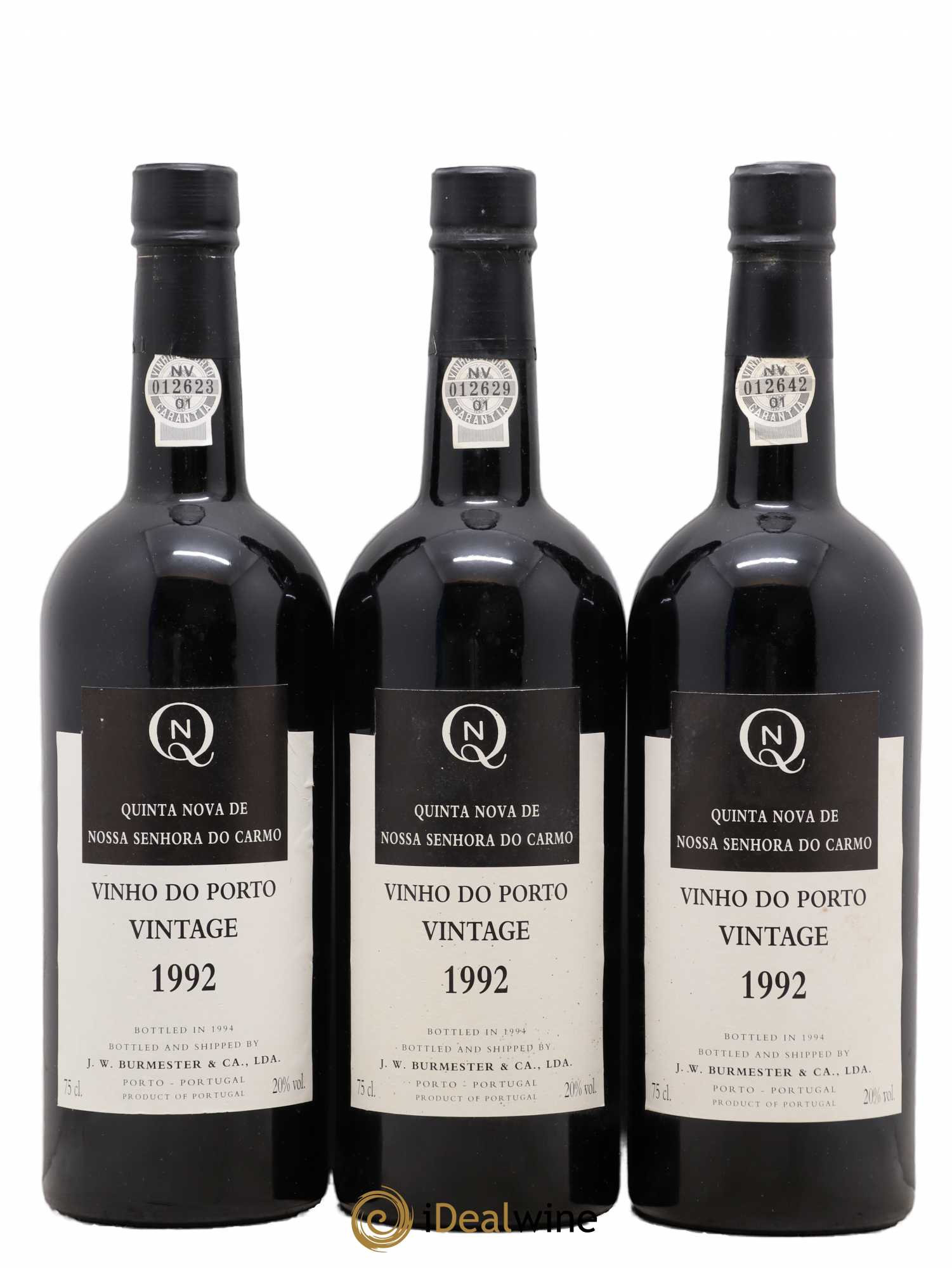 Porto Burmester Vintage 1992 - Lot de 3 bouteilles - 0