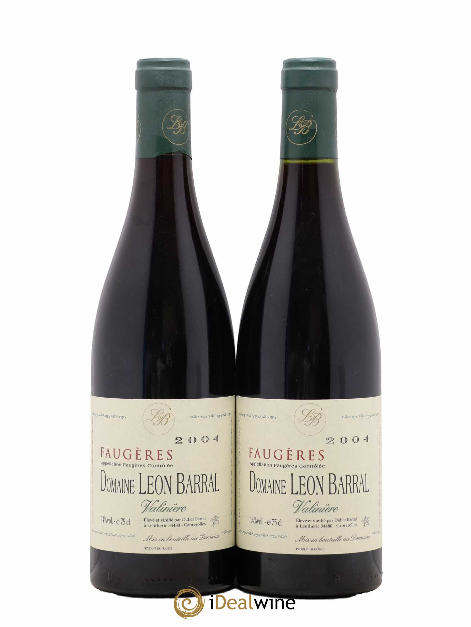 Faugères Valinière Domaine Léon Barral 2004 - Lot de 2 bouteilles - 0
