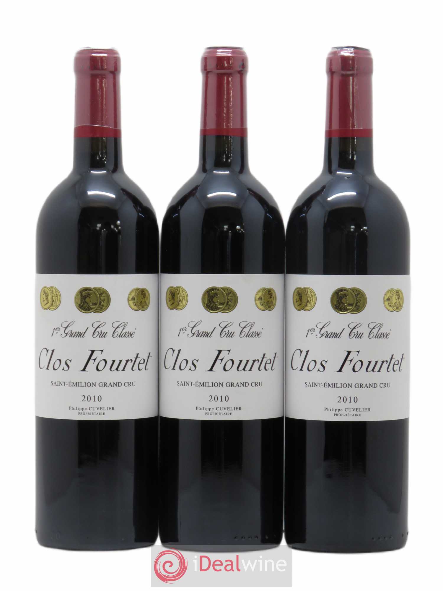 Clos Fourtet 1er Grand Cru Classé B 2010 - Lot de 3 bouteilles - 0