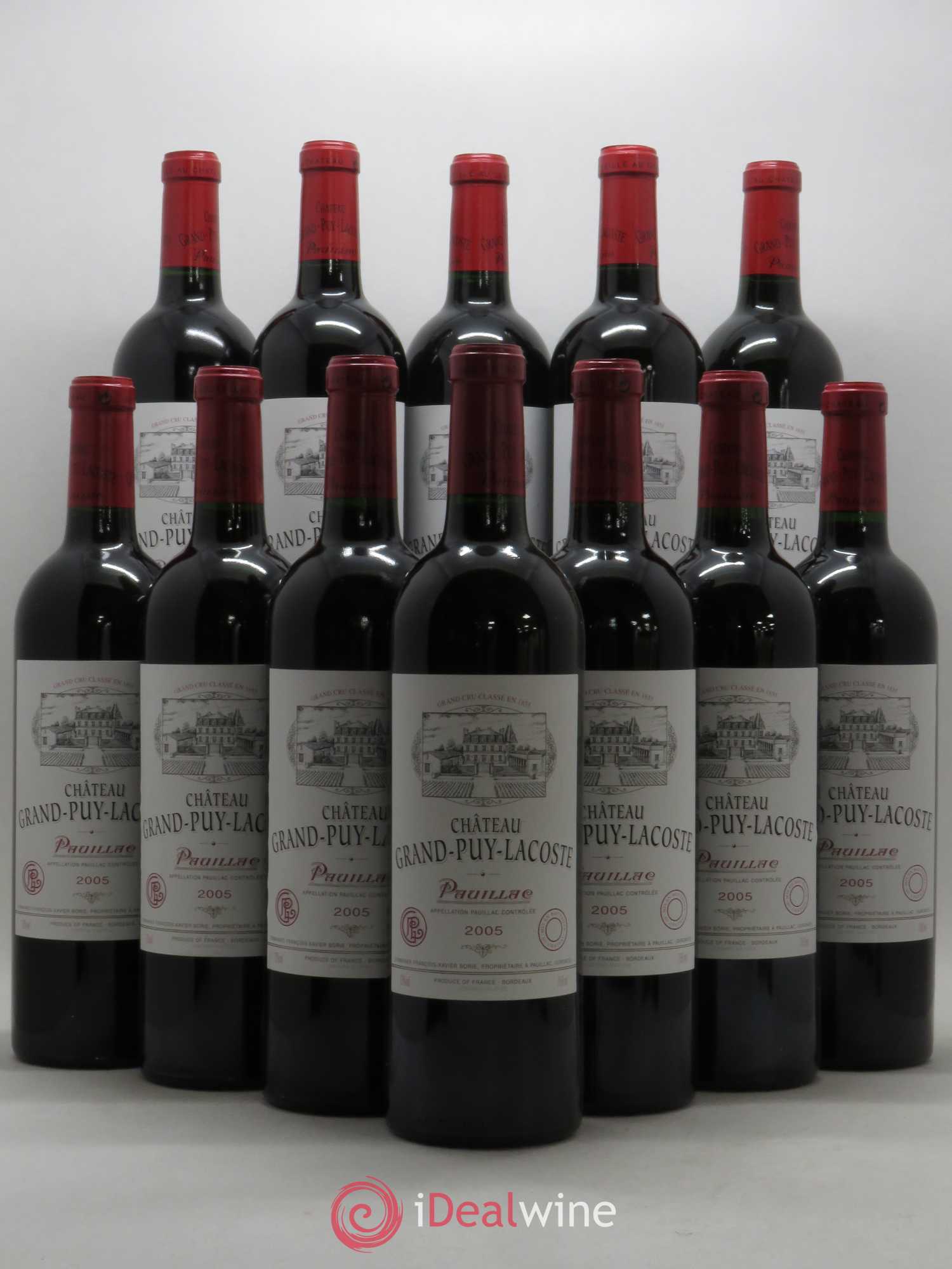 Château Grand Puy Lacoste 5ème Grand Cru Classé 2005 - Lot de 12 bouteilles - 0