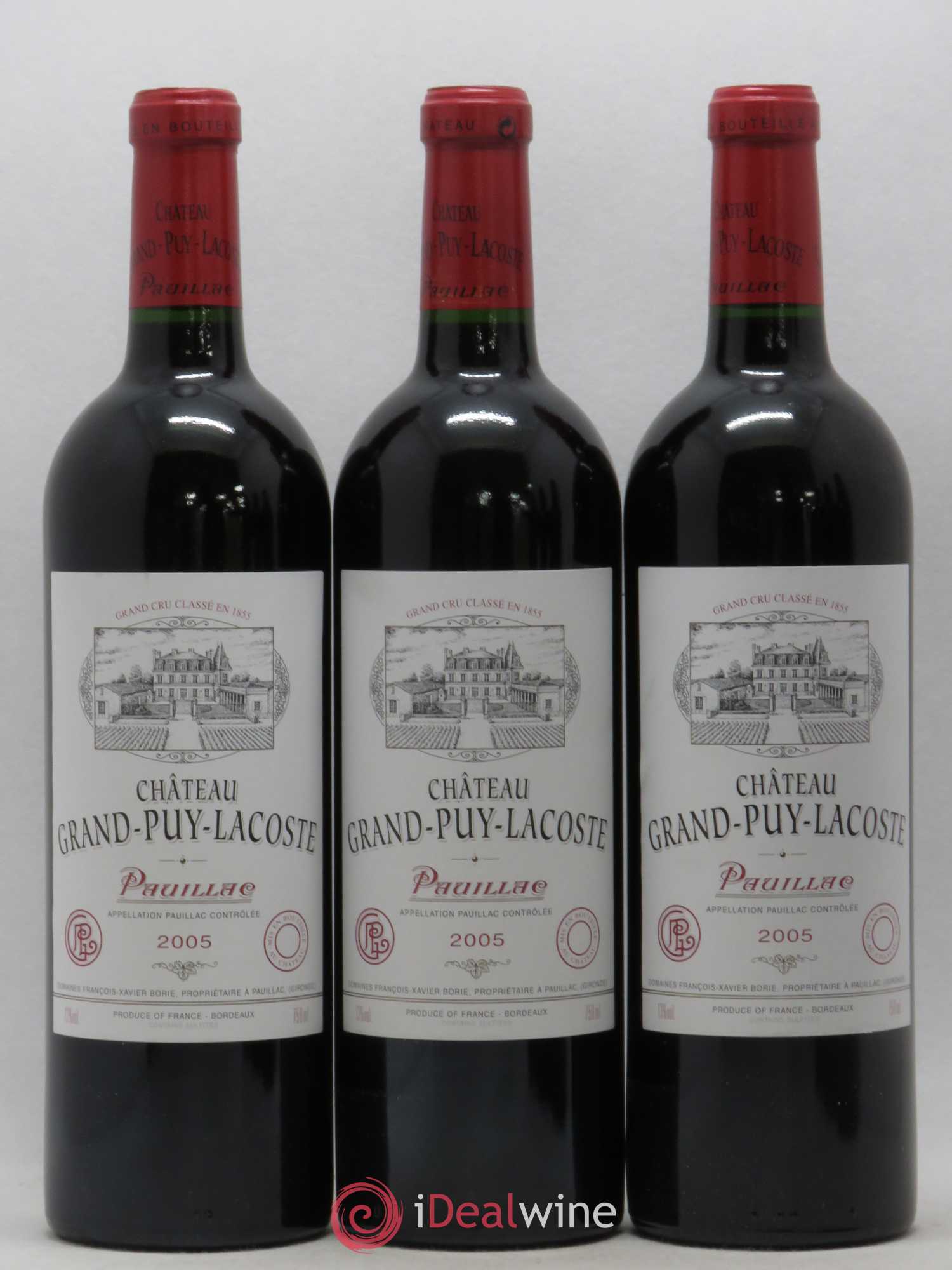 Château Grand Puy Lacoste 5ème Grand Cru Classé 2005 - Lot de 6 bouteilles - 1