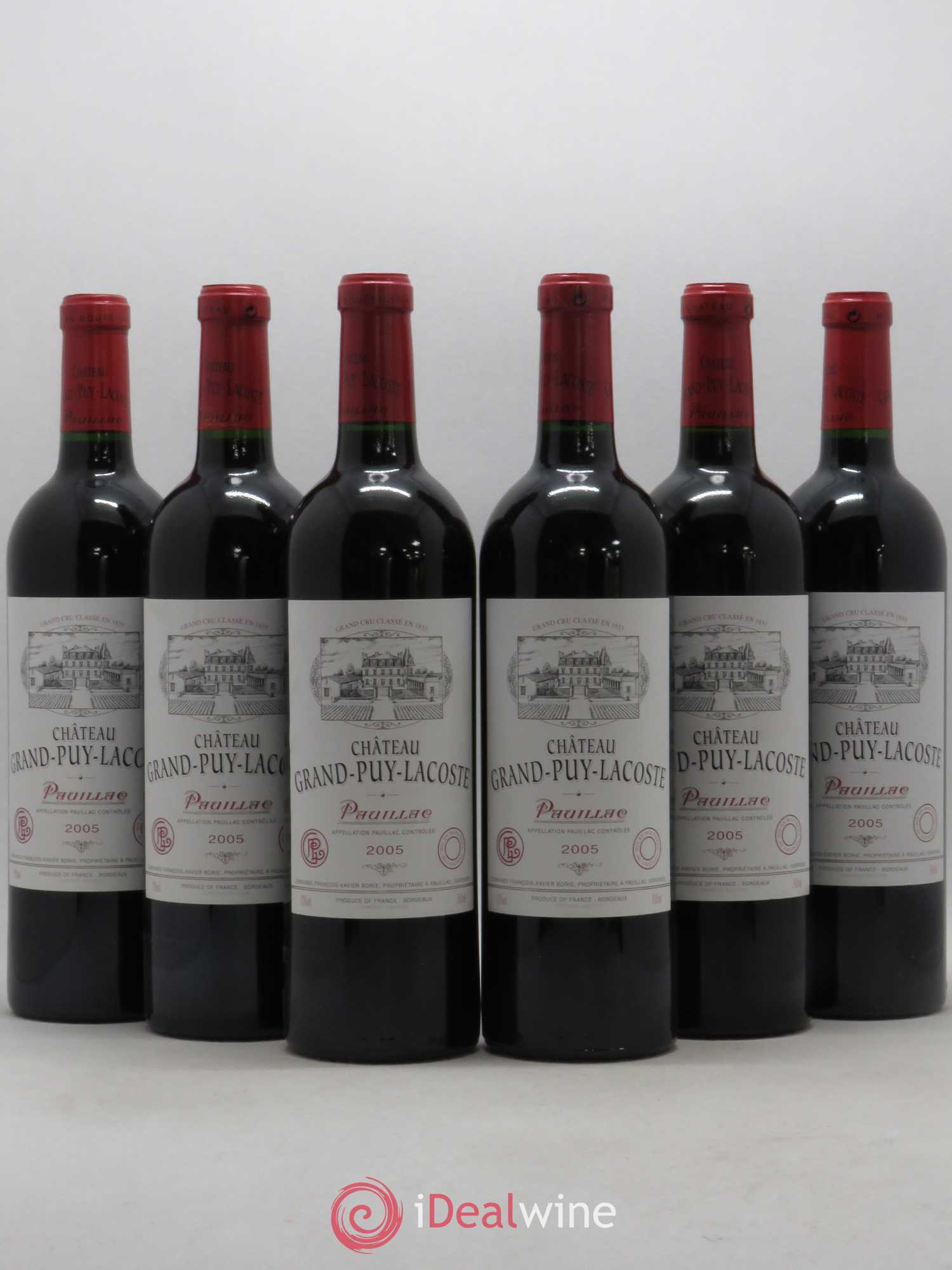 Château Grand Puy Lacoste 5ème Grand Cru Classé 2005 - Lot de 6 bouteilles - 0