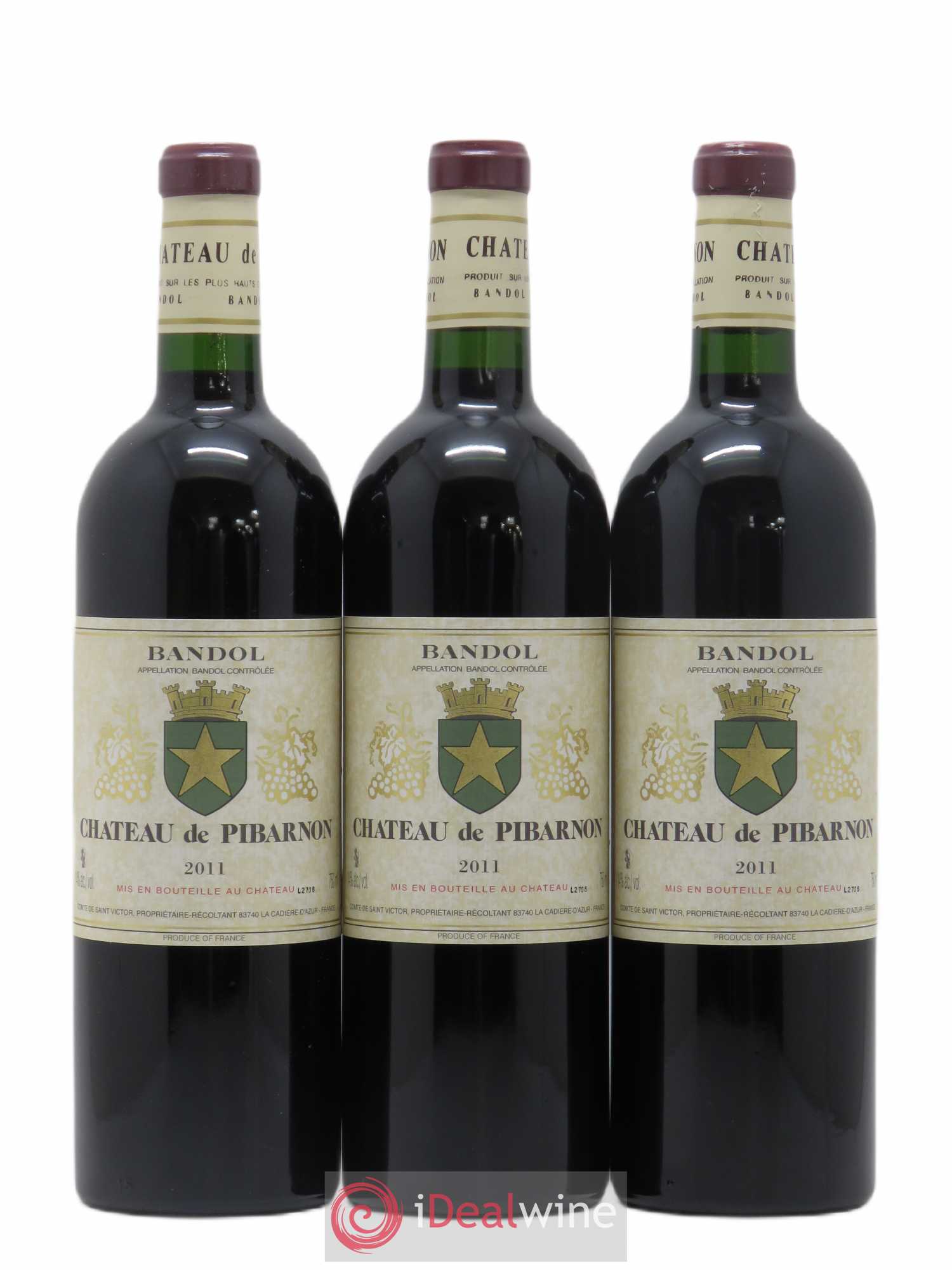 Bandol Château de Pibarnon Comte de Saint-Victor 2011 - Lot de 3 bouteilles - 0