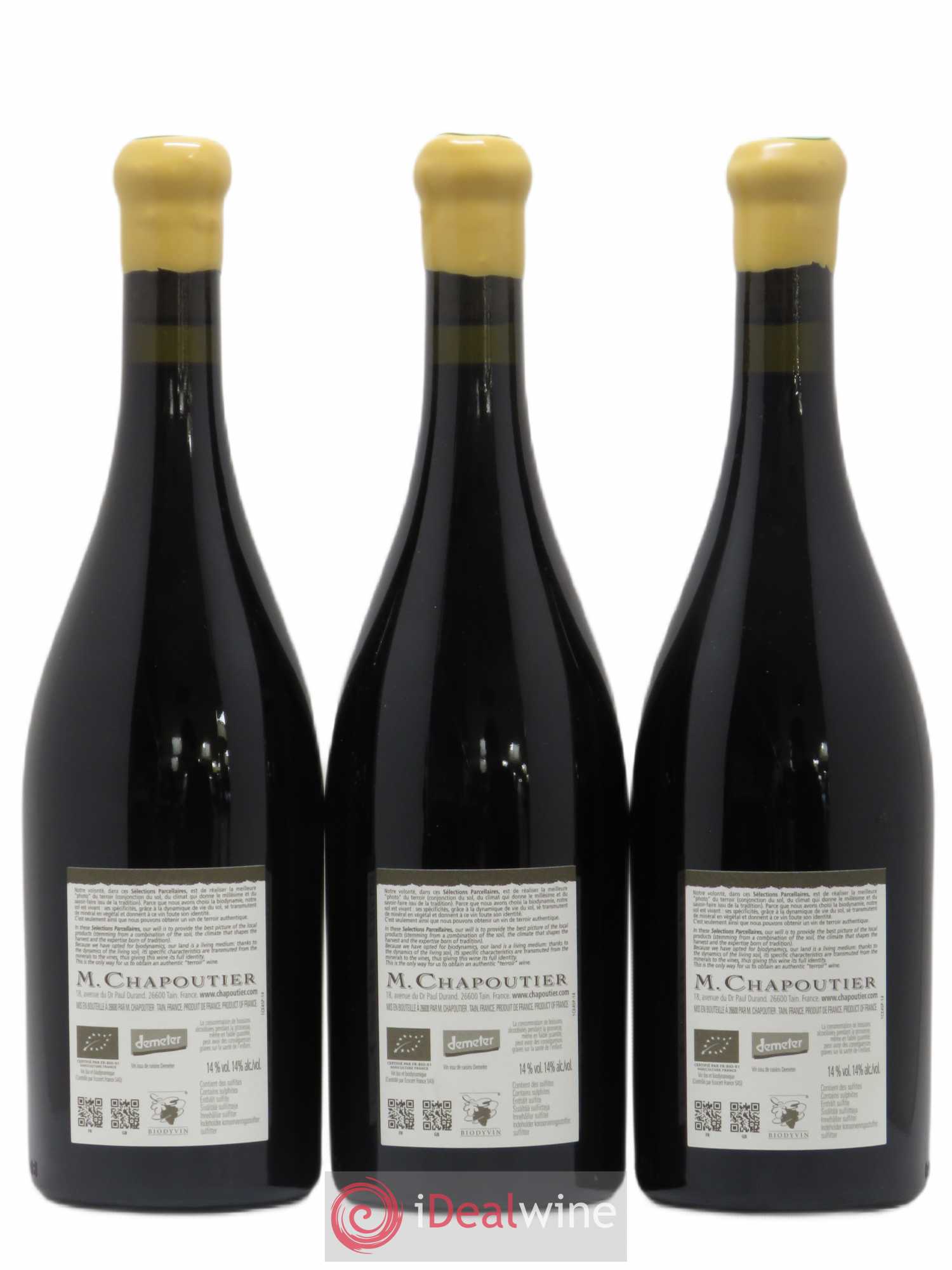 Hermitage Ermitage Le Pavillon Chapoutier 2012 - Lot de 3 bouteilles - 1
