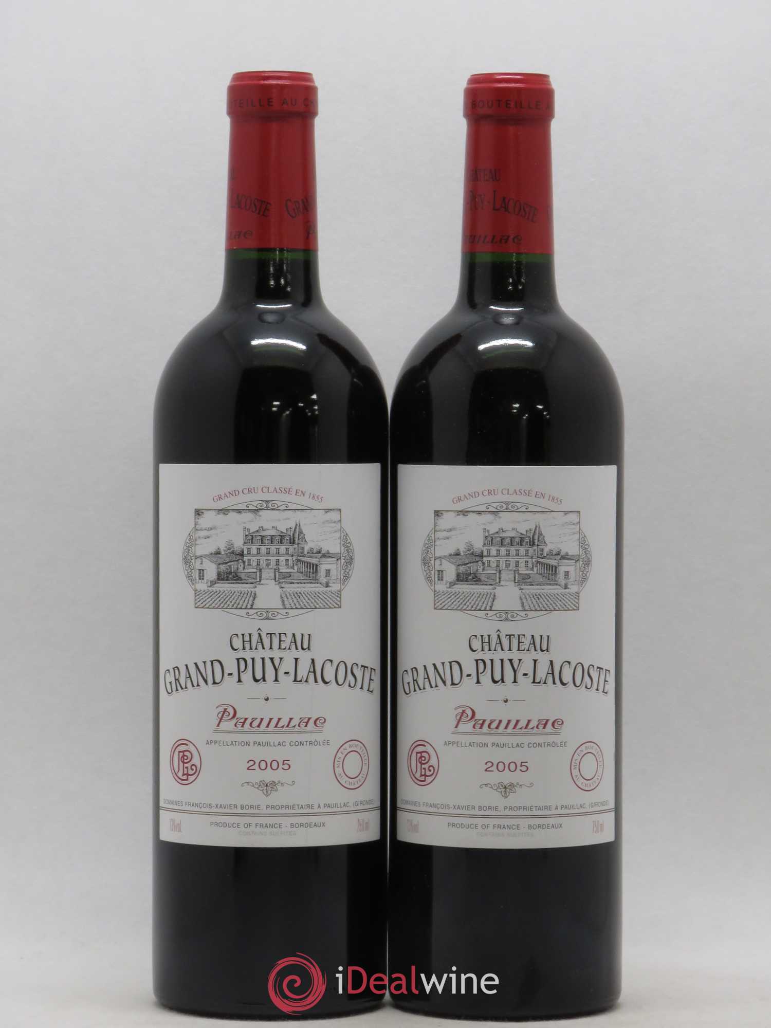 Château Grand Puy Lacoste 5ème Grand Cru Classé 2005 - Lot de 2 bouteilles - 0