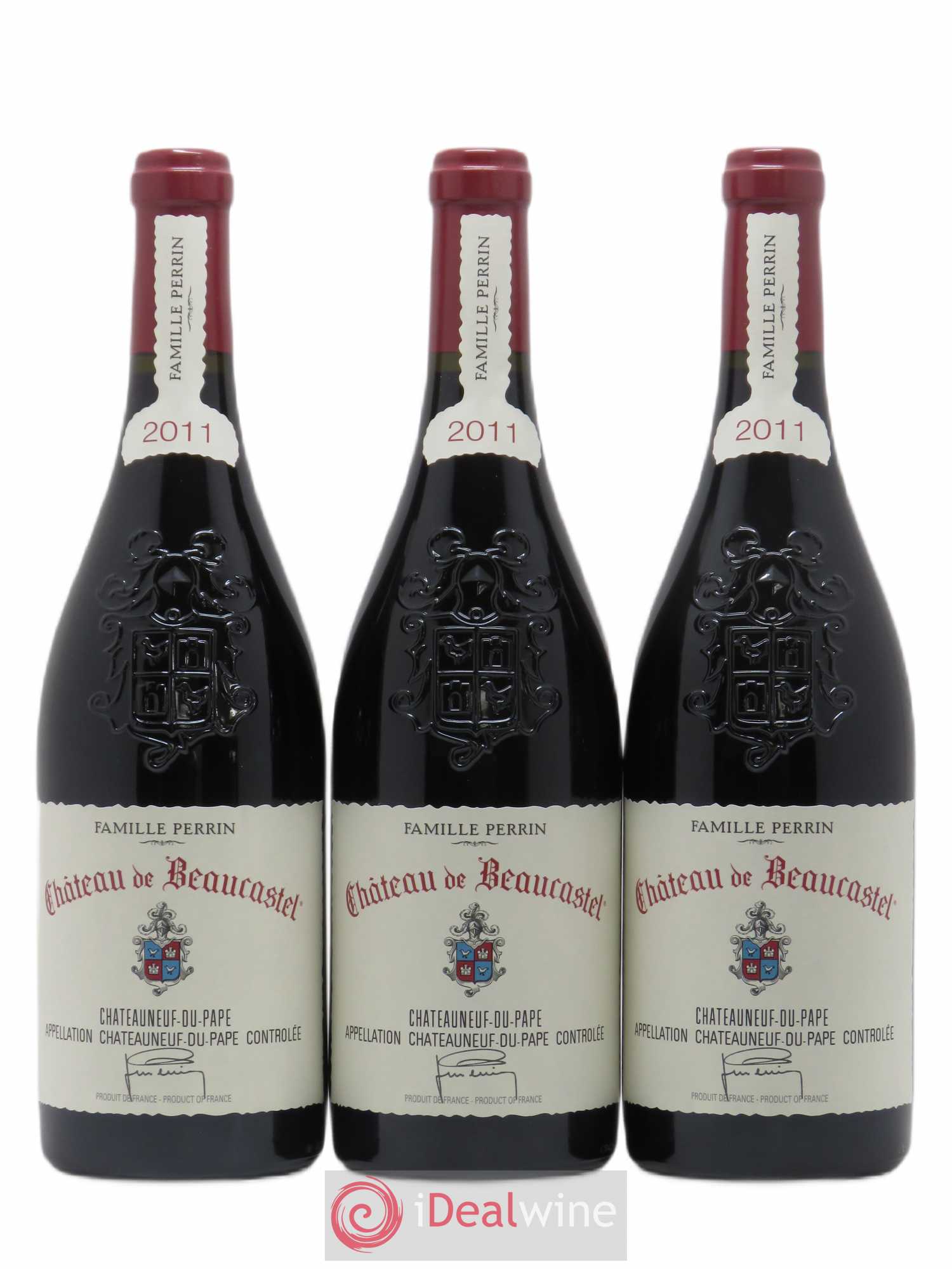 Châteauneuf-du-Pape Château de Beaucastel Famille Perrin 2011 - Lot de 3 bouteilles - 0
