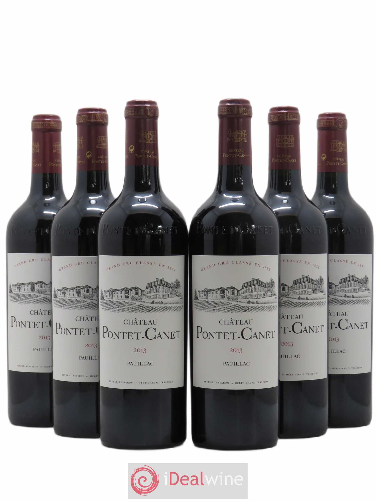 Château Pontet Canet 5ème Grand Cru Classé 2013 - Lot de 6 bouteilles - 0