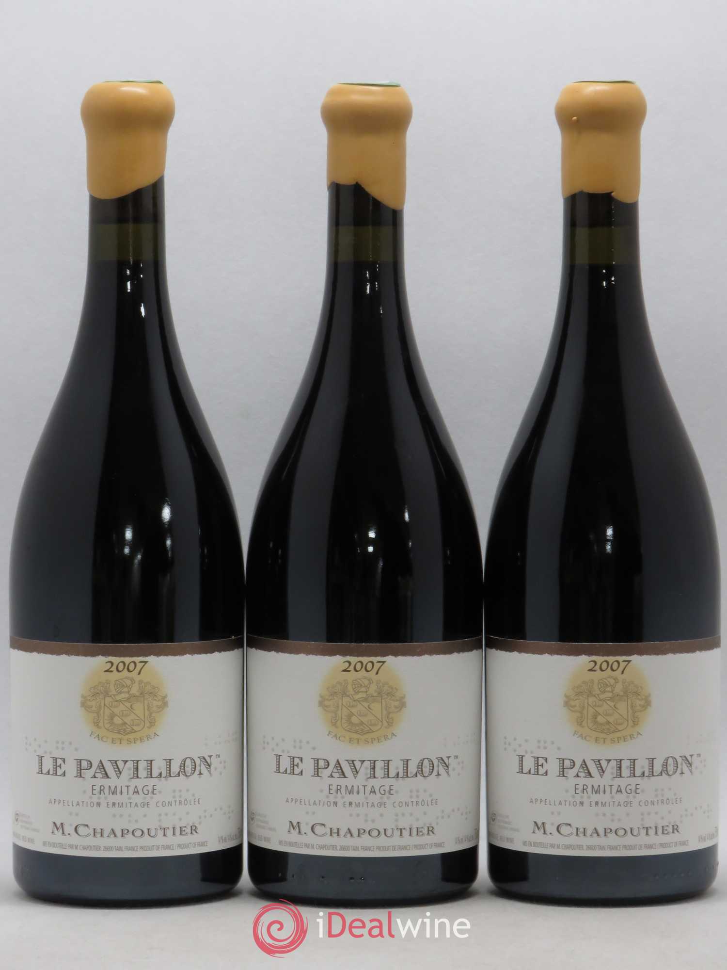 Hermitage Ermitage Le Pavillon Chapoutier 2007 - Lot de 3 bouteilles - 0