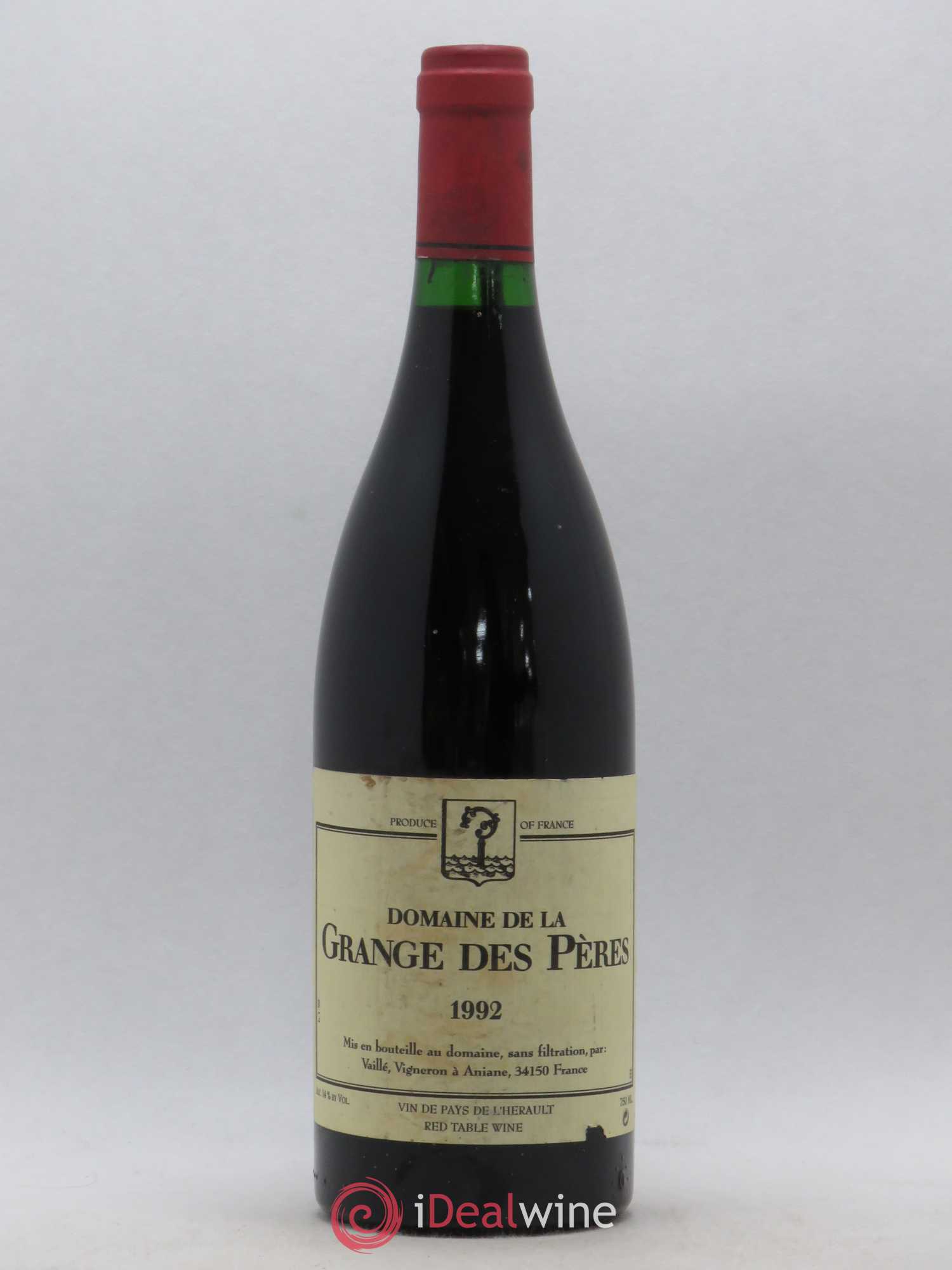 Pays d'Hérault Grange des Pères Laurent Vaillé 1992 - Lot de 1 bouteille - 0