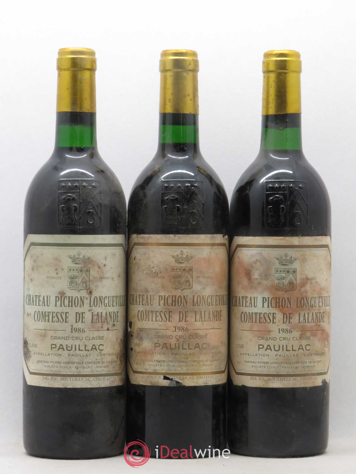 Château Pichon Longueville Comtesse de Lalande 2ème Grand Cru Classé 1986 - Lot de 6 bouteilles - 2