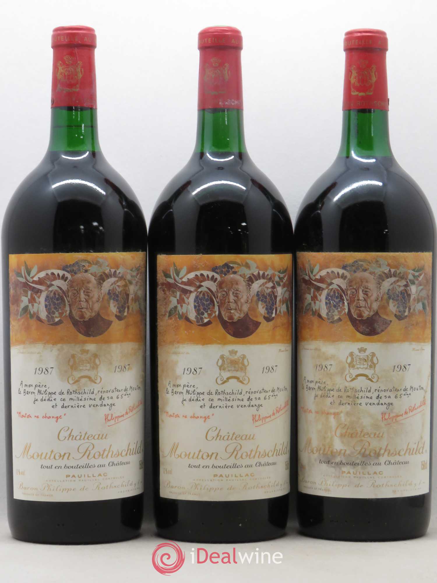 Château Mouton Rothschild 1er Grand Cru Classé 1987 - Lot de 6 magnums - 2