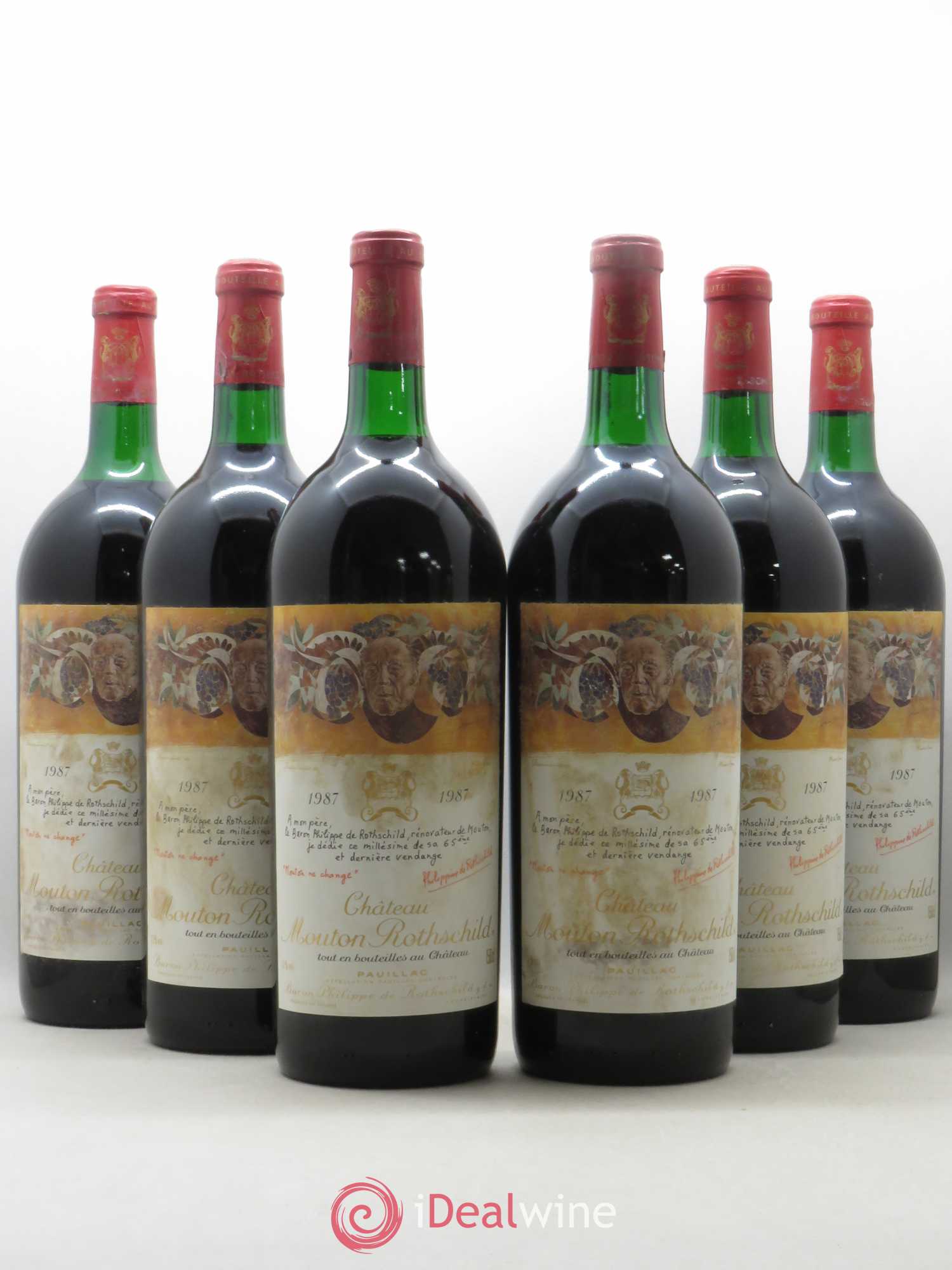 Château Mouton Rothschild 1er Grand Cru Classé 1987 - Lot de 6 magnums - 0