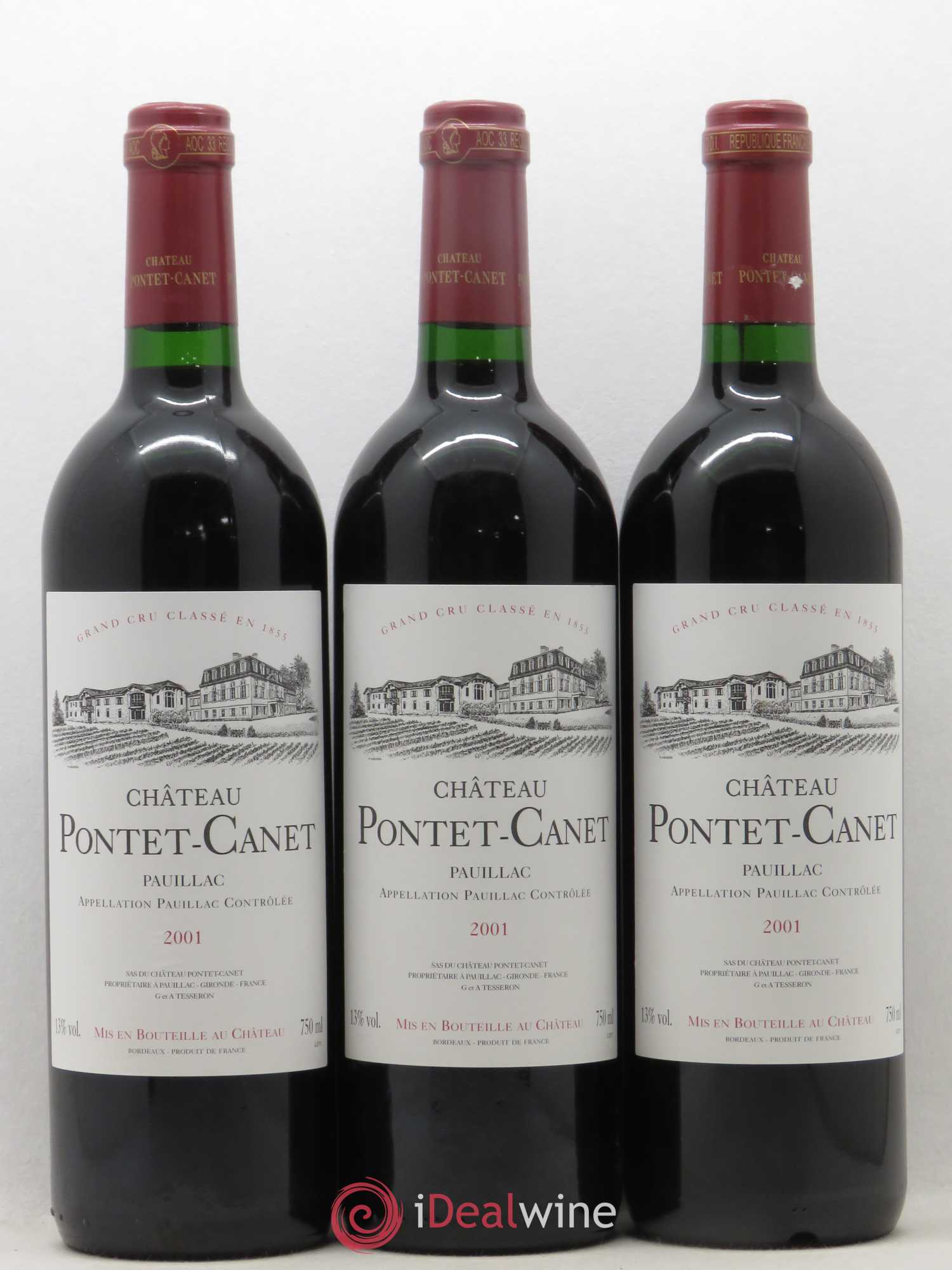 Château Pontet Canet 5ème Grand Cru Classé 2001 - Lot de 12 bouteilles - 4