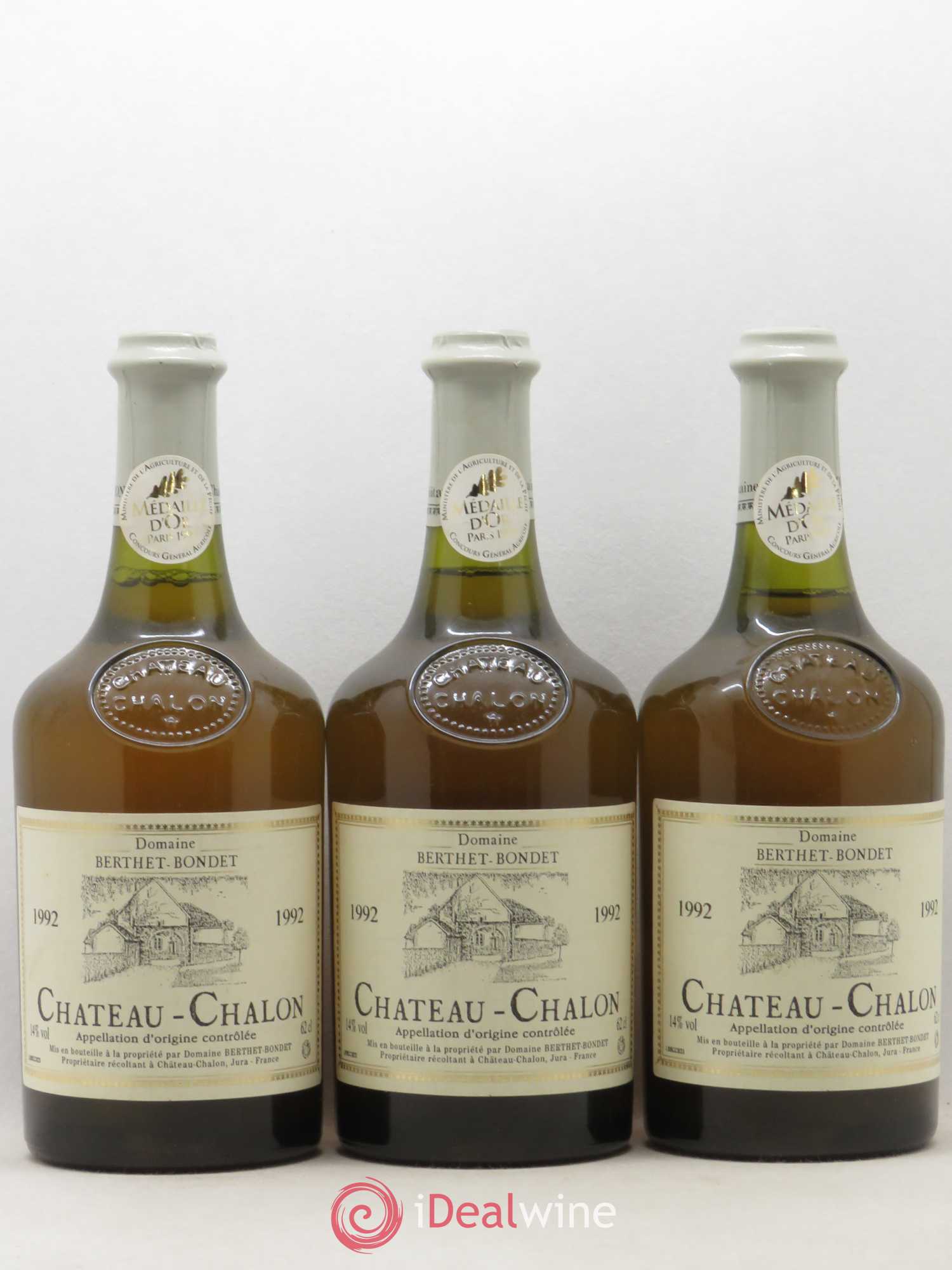 Château-Chalon Berthet-Bondet 1992 - Lot de 3 bouteilles - 0