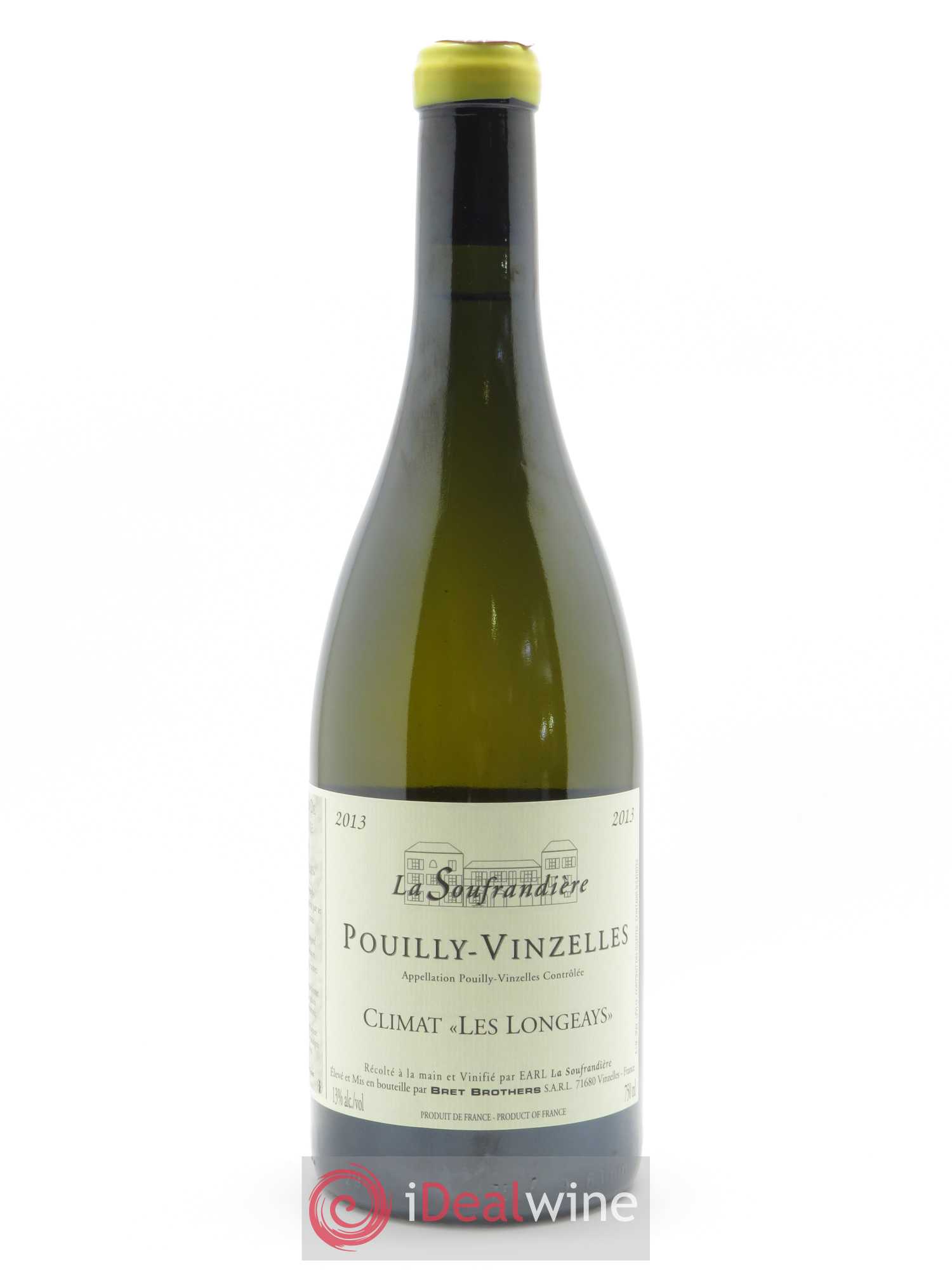 Pouilly-Vinzelles Les Longeays La Soufrandière - Bret Brothers 2013 - Lot de 1 bouteille - 0