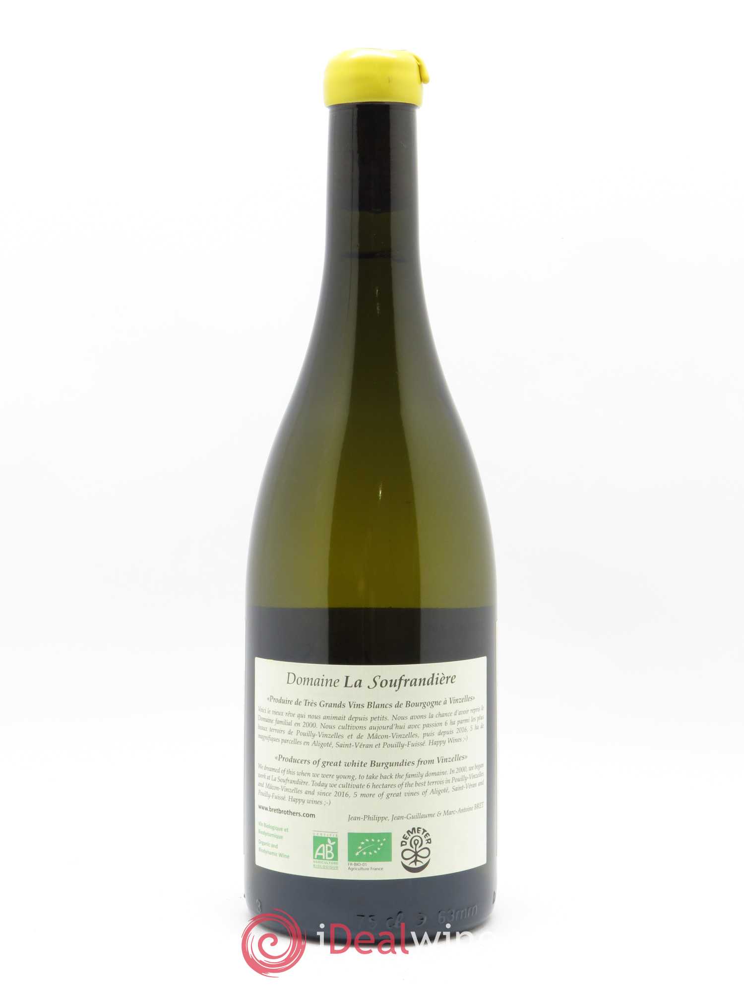 Mâcon-Vinzelles Le Clos de Grand-Père La Soufrandière - Bret Brothers 2018 - Lot de 1 bouteille - 2