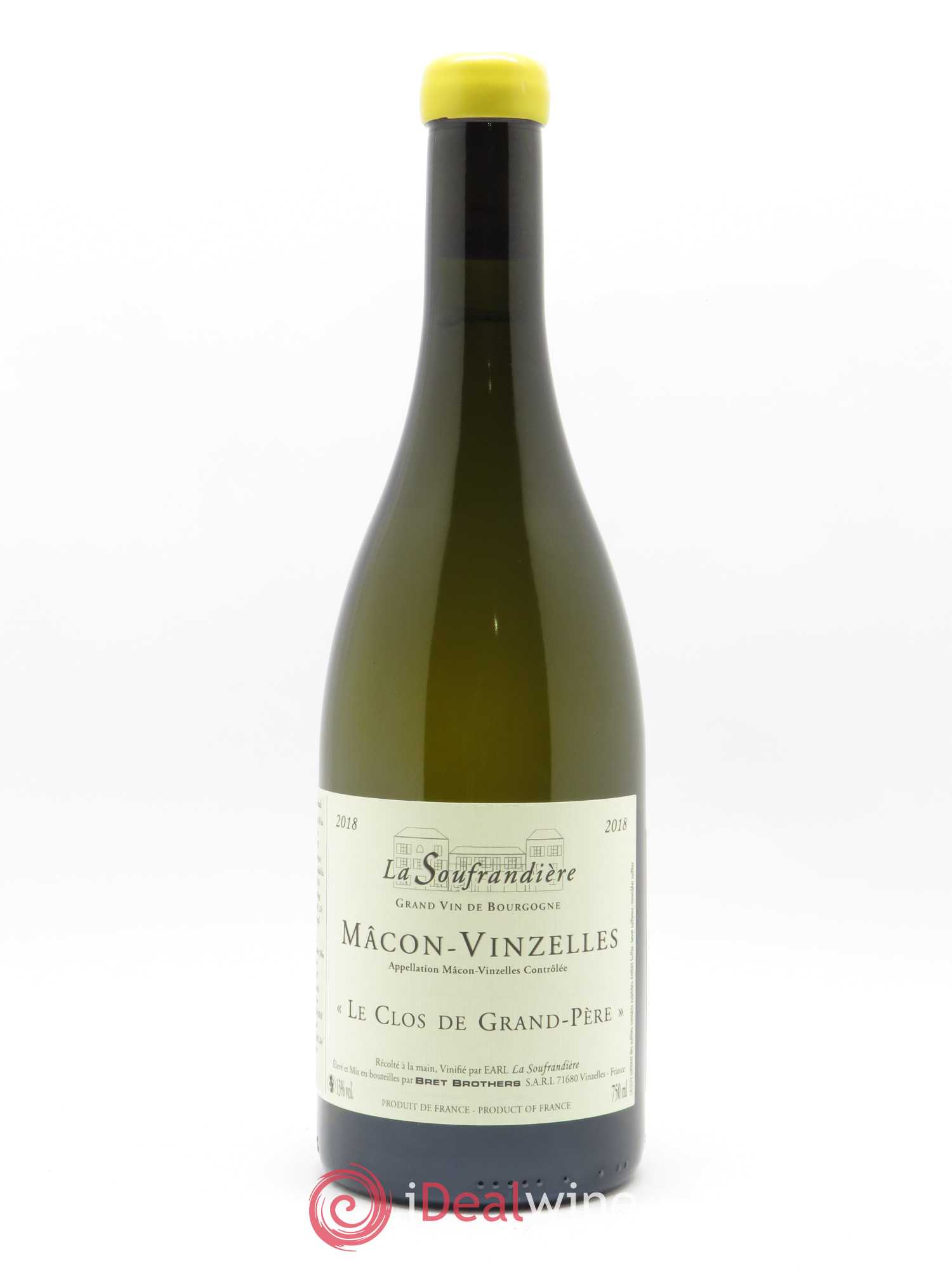Mâcon-Vinzelles Le Clos de Grand-Père La Soufrandière - Bret Brothers 2018 - Lot de 1 bouteille - 0
