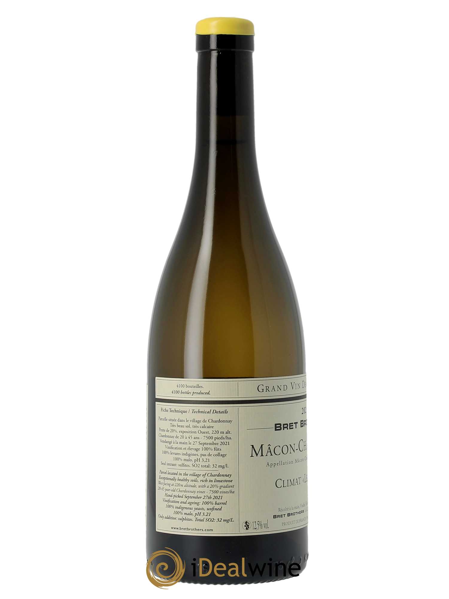 Mâcon-Chardonnay Les Crays Bret Brothers 2021 - Lot de 1 bouteille - 1