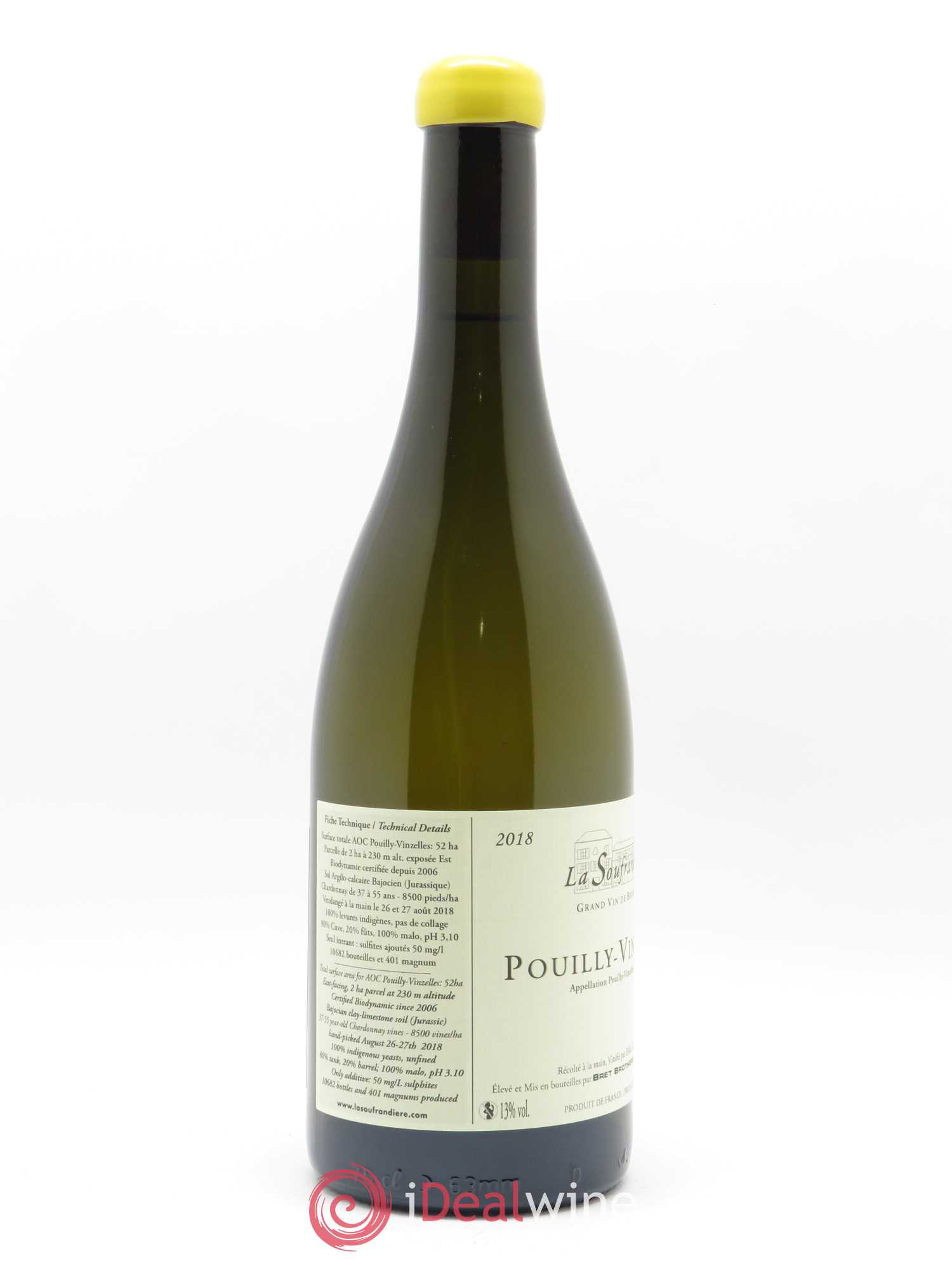 Pouilly-Vinzelles La Soufrandière - Bret Brothers 2018 - Lot de 1 bouteille - 1
