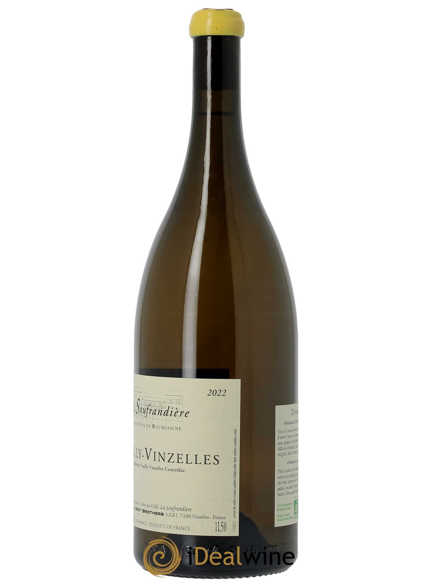 Pouilly-Vinzelles La Soufrandière - Bret Brothers 2022 - Lot of 1 magnum - 2