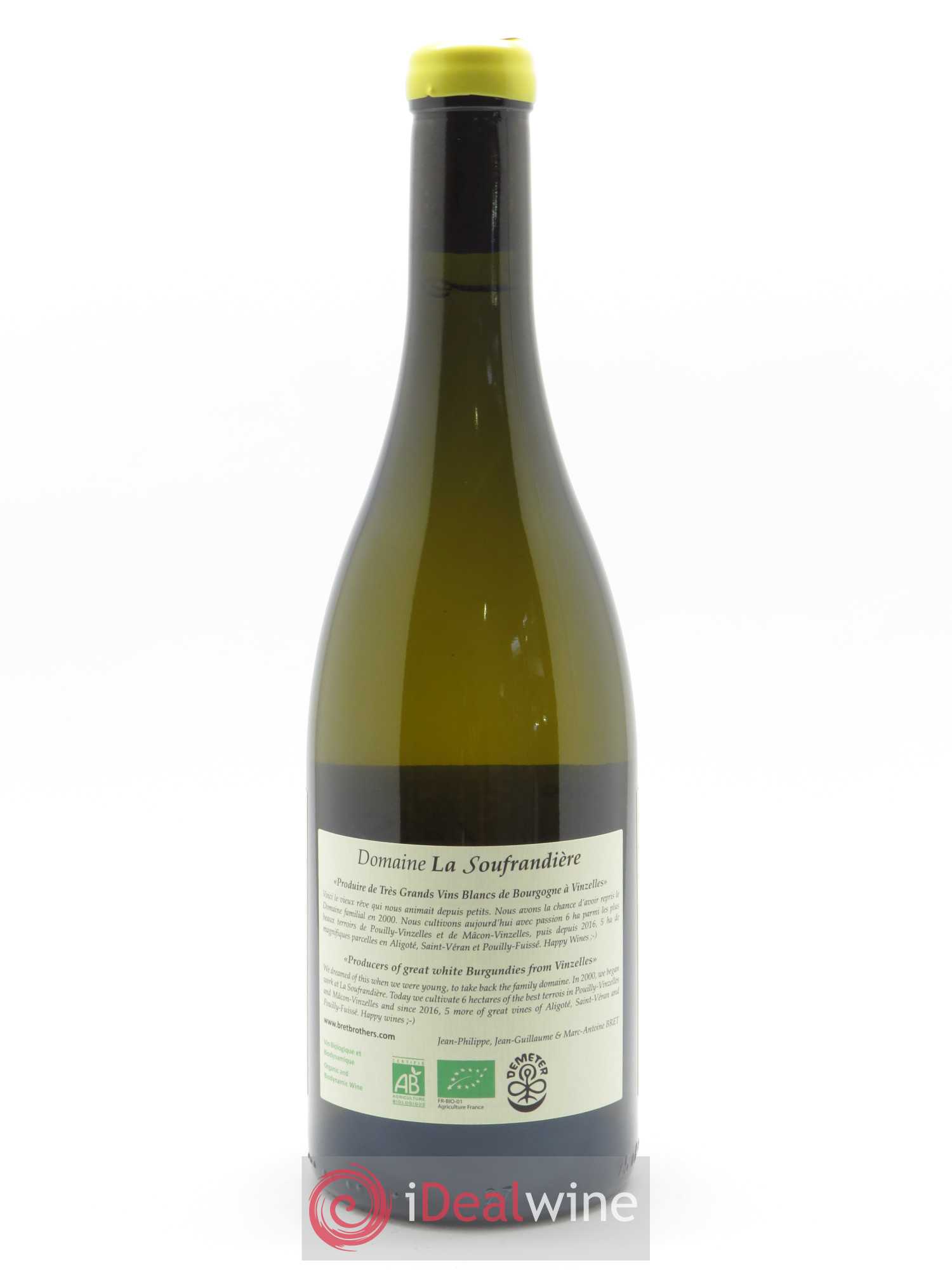 Pouilly-Vinzelles Les Quarts La Soufrandière - Bret Brothers 2019 - Lot de 1 bouteille - 1