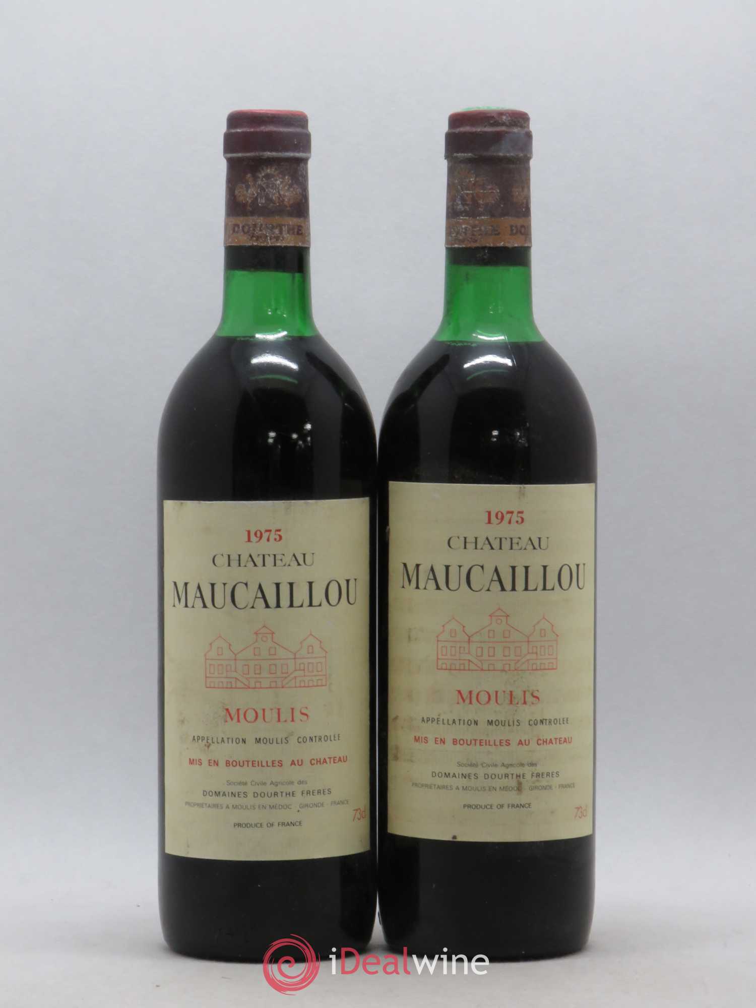 Château Maucaillou 1975 - Lot de 2 bouteilles - 0