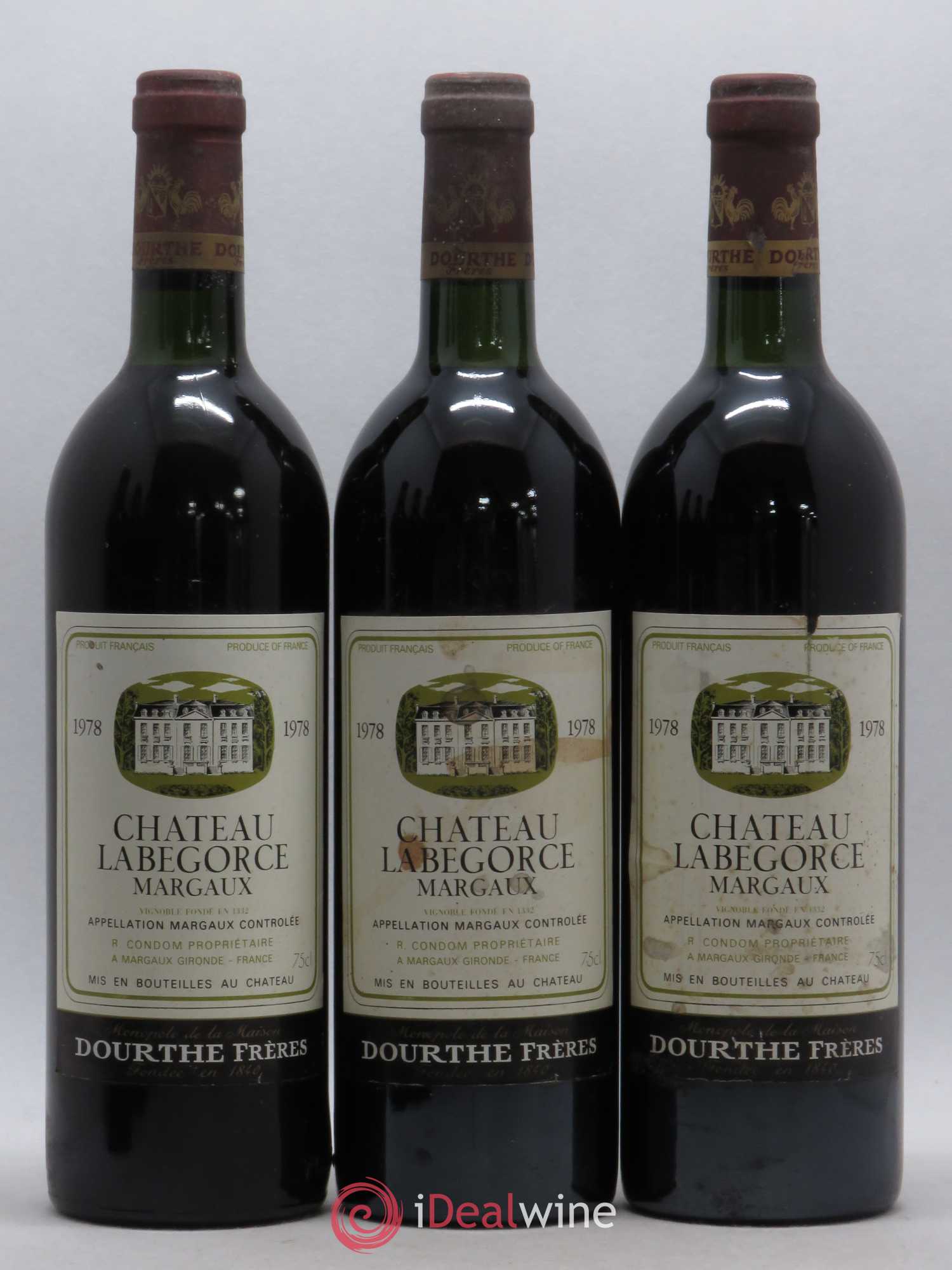 Château Labegorce Cru Bourgeois 1978 - Lot de 6 bouteilles - 1