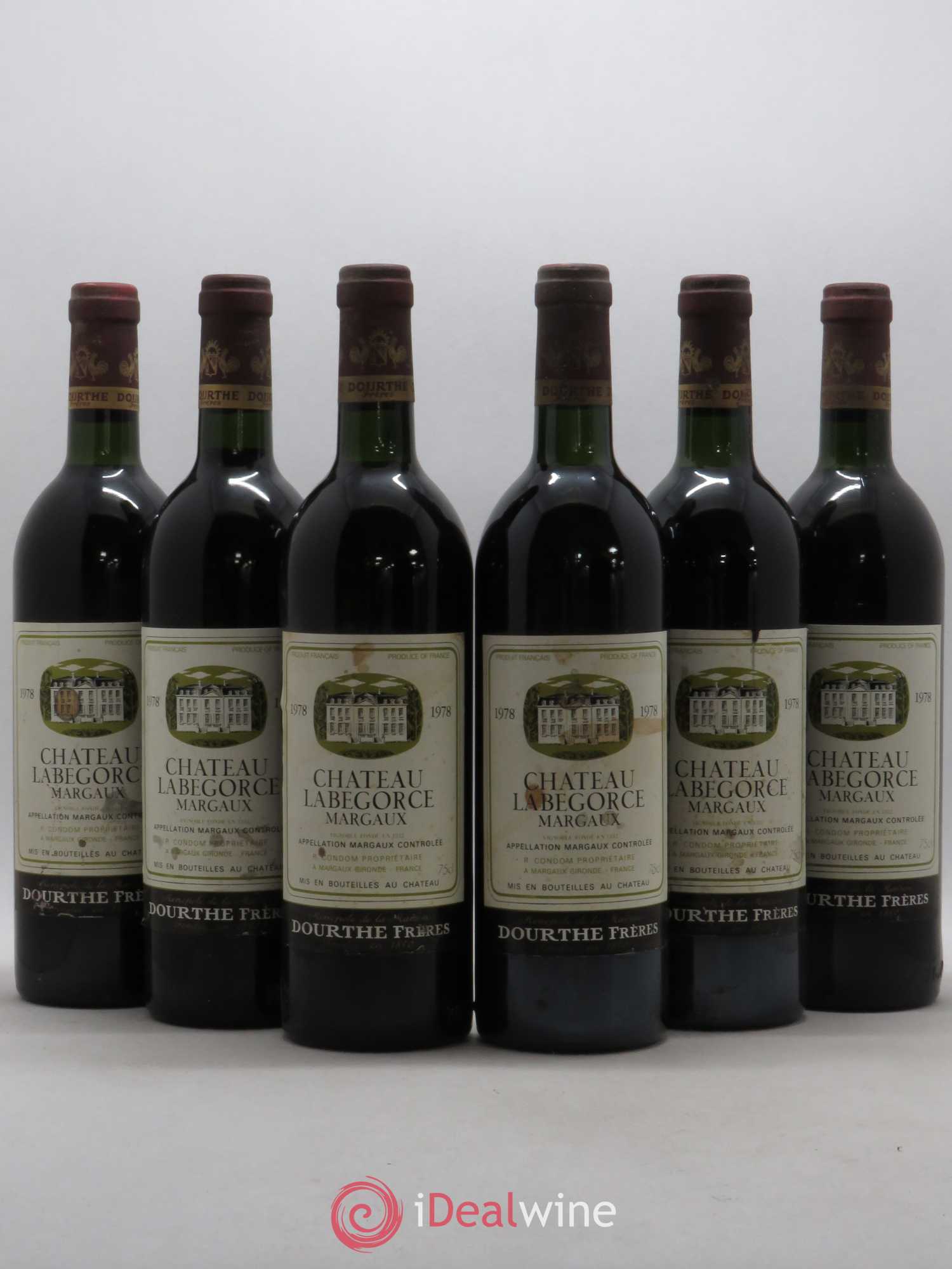 Château Labegorce Cru Bourgeois 1978 - Lot de 6 bouteilles - 0