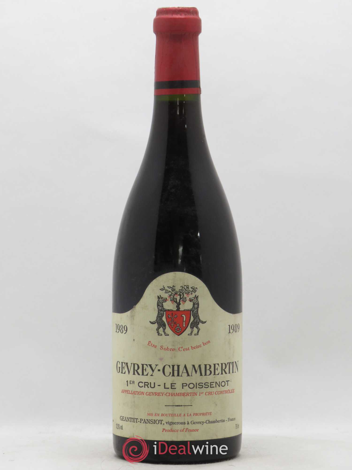 Gevrey-Chambertin 1er Cru Le Poissenot Geantet-Pansiot 1989 - Lot de 1 bouteille - 0