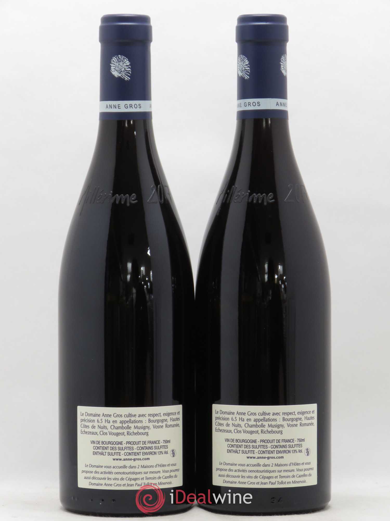 Clos de Vougeot Grand Cru Le Grand Maupertui Anne Gros 2017 - Lotto di 2 bottiglie - 1