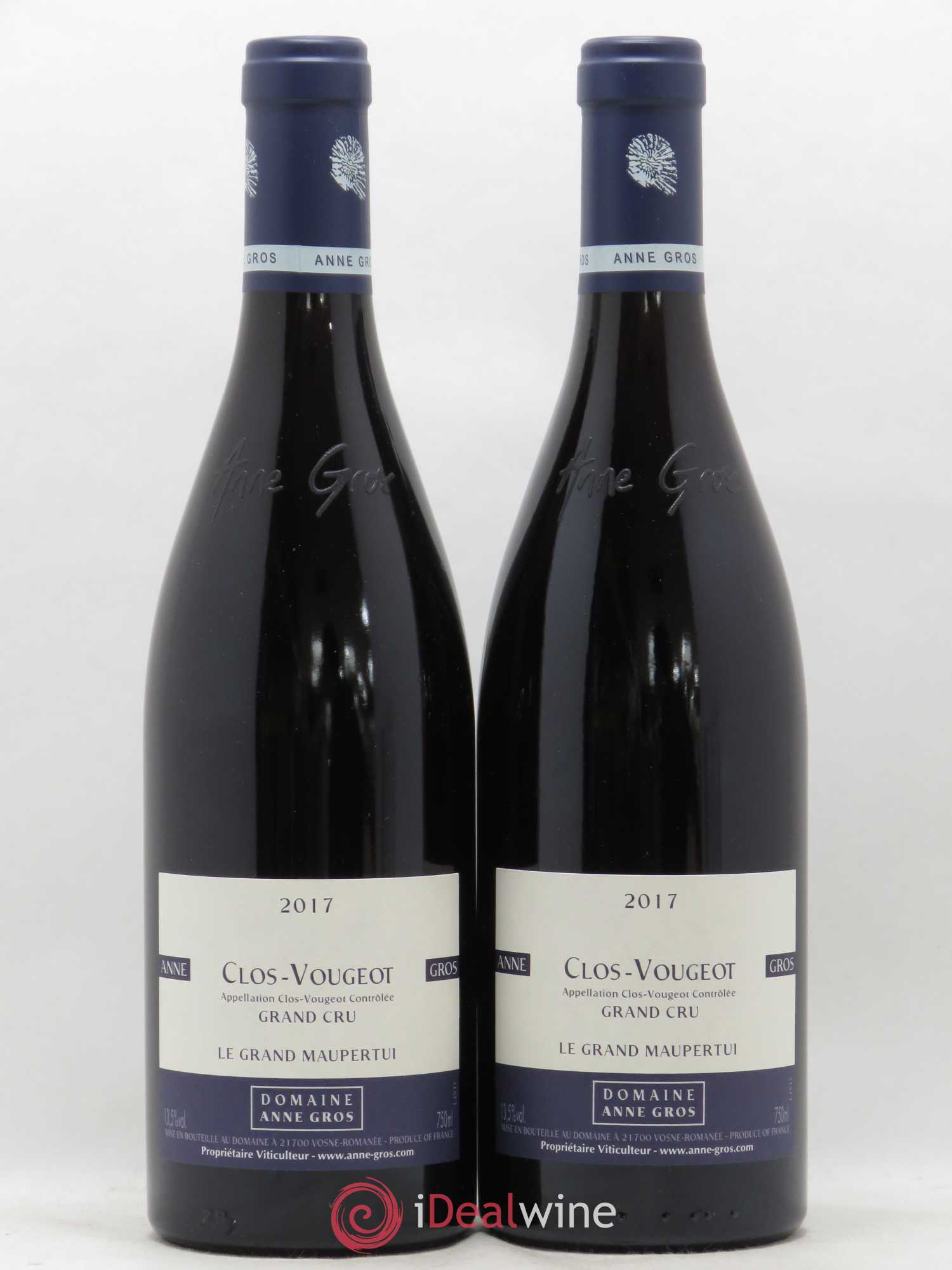 Clos de Vougeot Grand Cru Le Grand Maupertui Anne Gros 2017 - Lotto di 2 bottiglie - 0