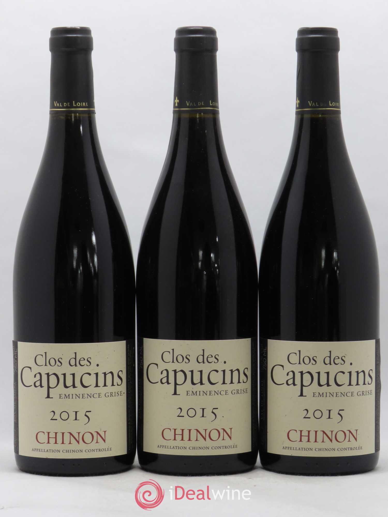 Chinon Eminence Grise Clos des Capucins - Fiona Beeston (sans prix de réserve) 2015 - Lot de 3 bouteilles - 0
