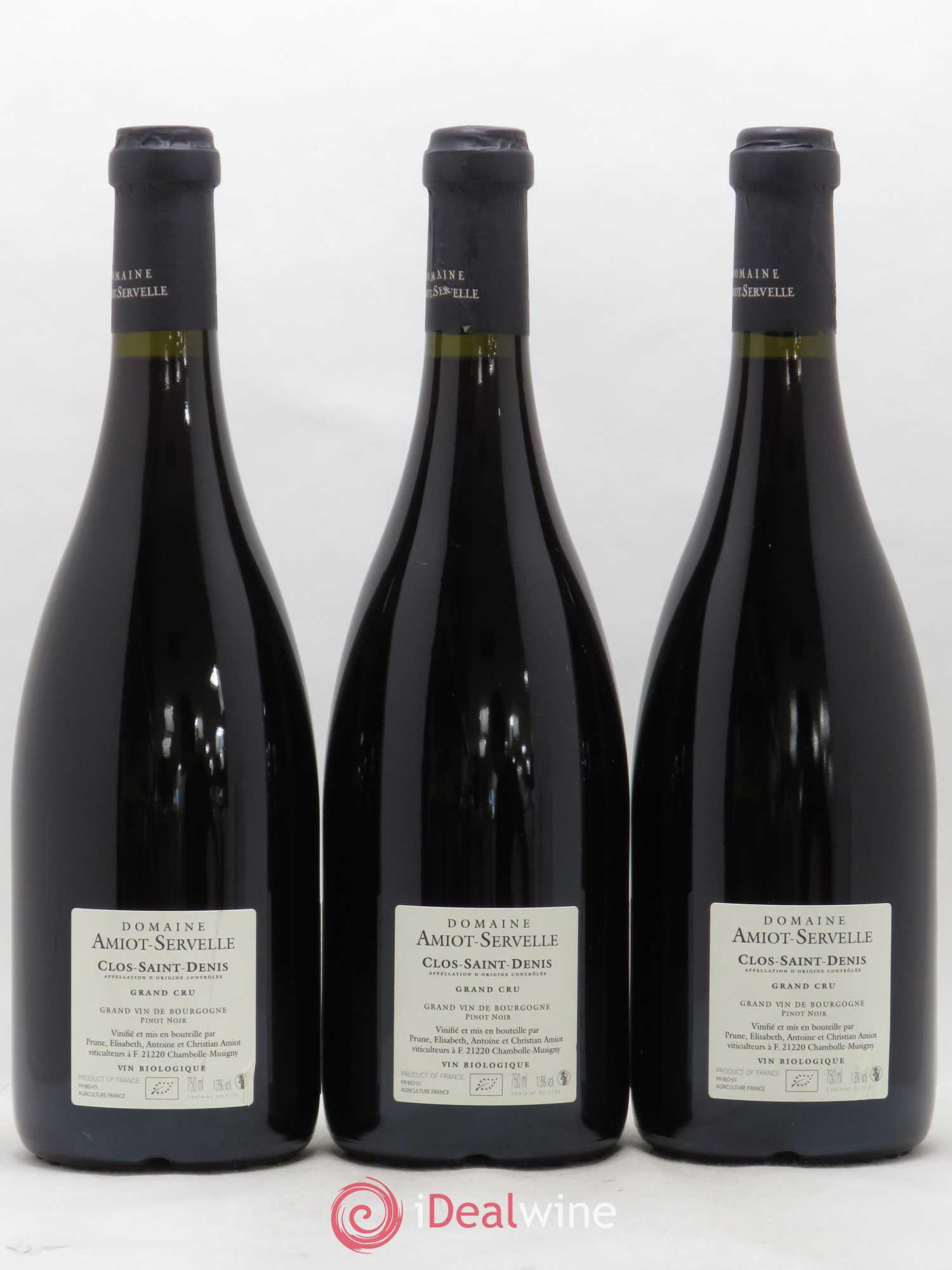 Clos Saint-Denis Grand Cru Amiot-Servelle  (sans prix de réserve) 2017 - Lot de 3 bouteilles - 1