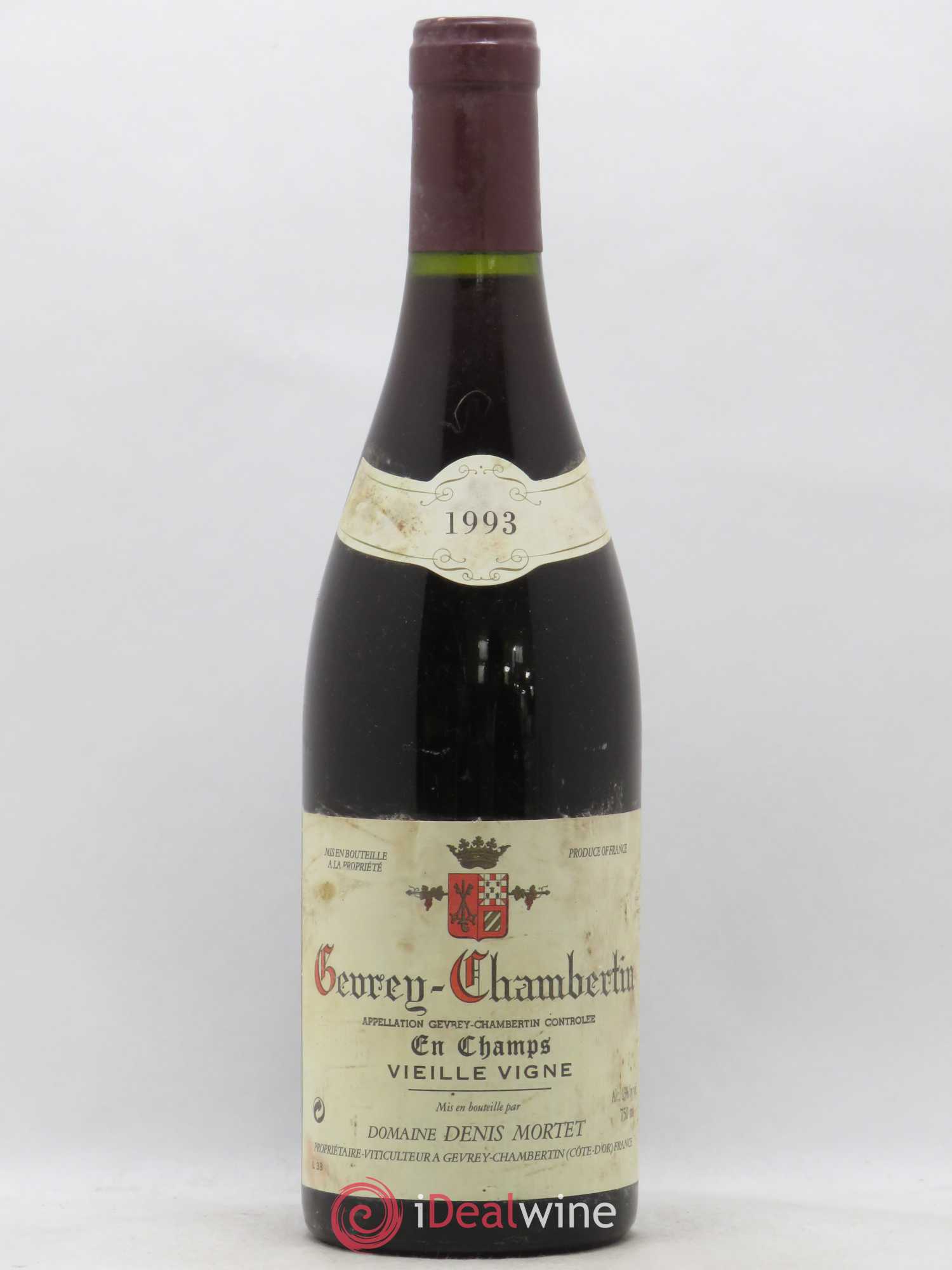 Gevrey-Chambertin En Champs Vieille Vigne Denis Mortet (Domaine) 1993 - Lot de 1 bouteille - 0