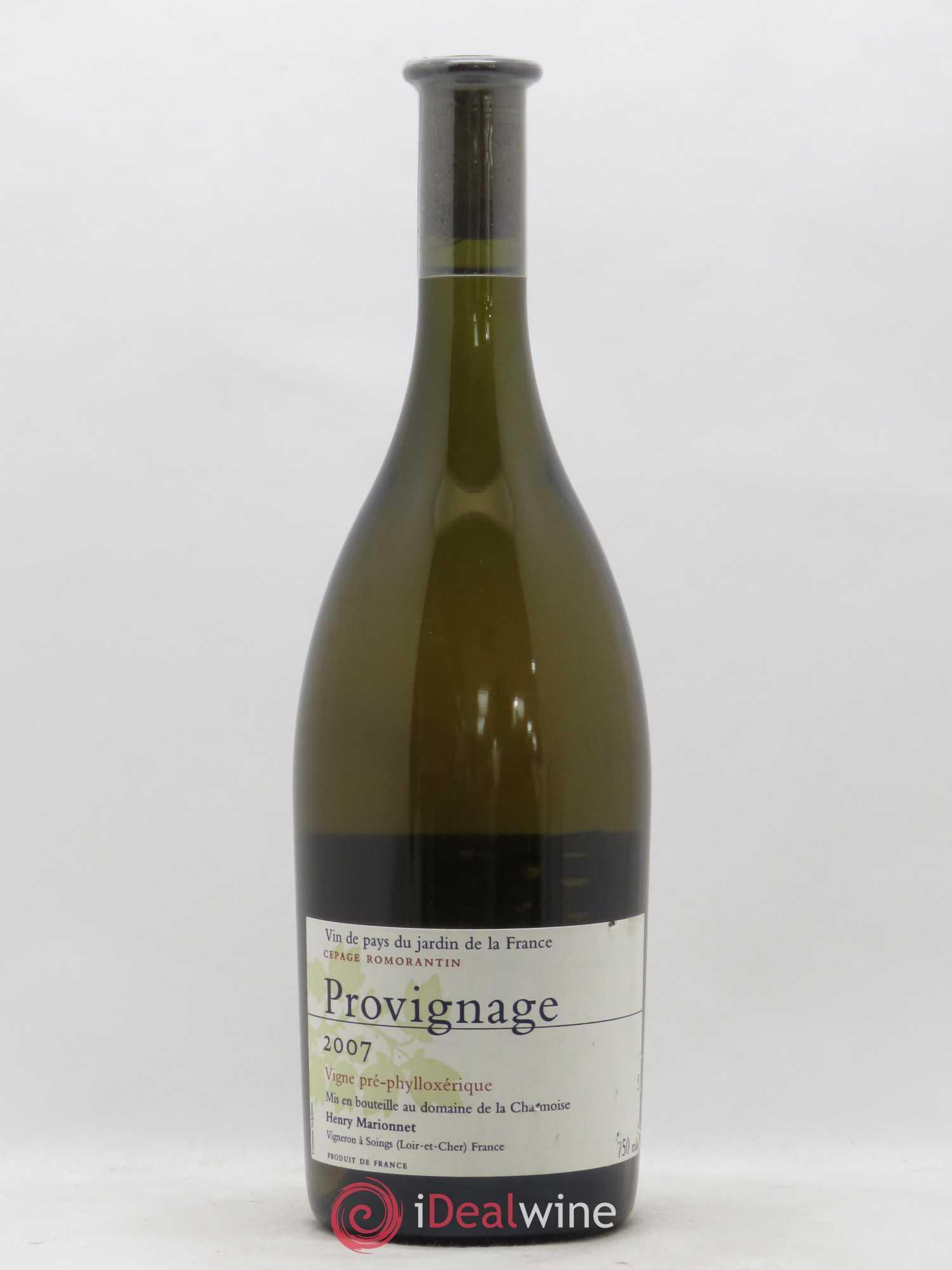 Vin de France Provignage Vignes préphylloxériques Romorantin H. Marionnet 2007 - Lot de 1 bouteille - 0