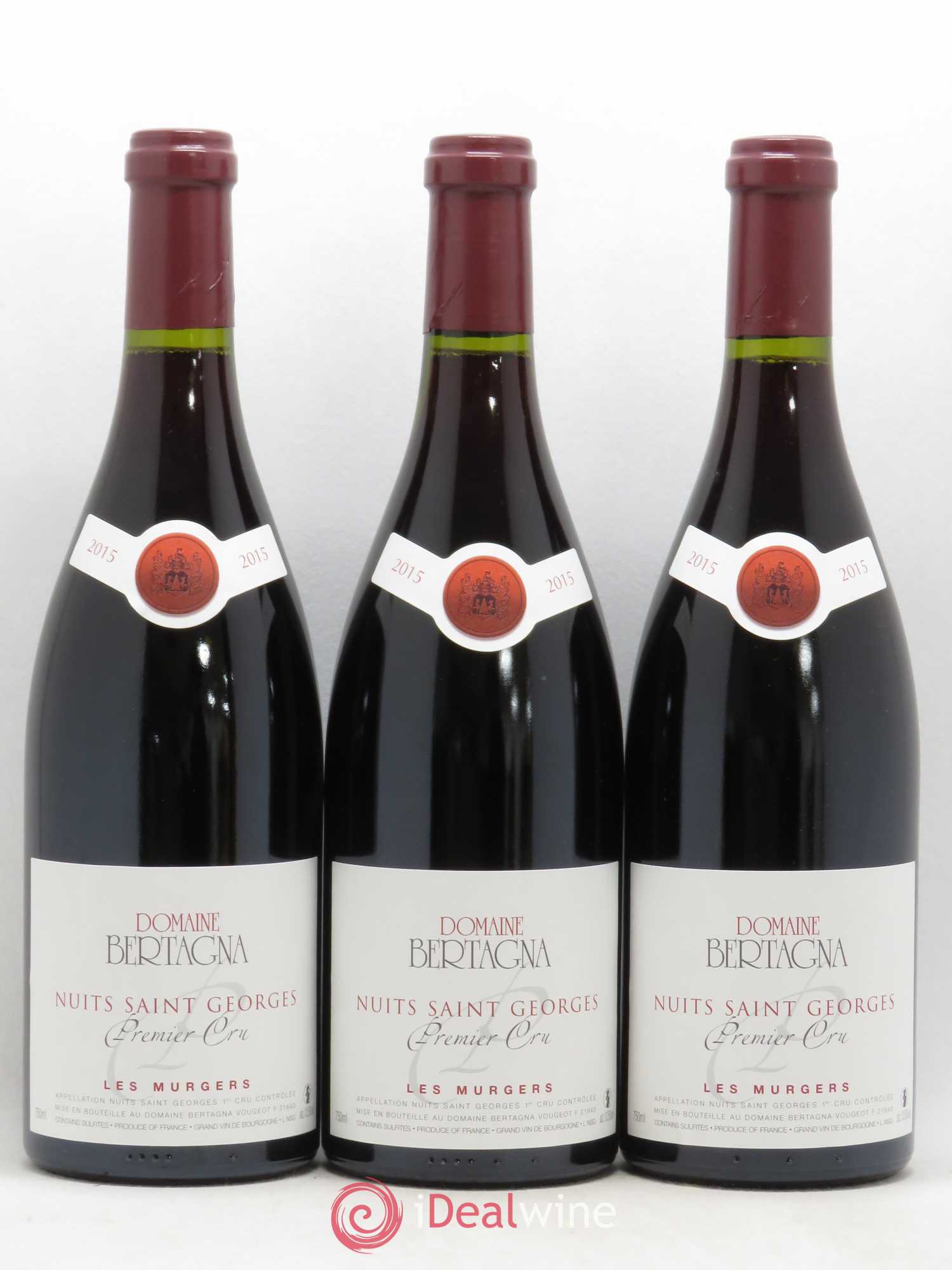 Nuits-Saint-Georges 1er Cru Les Murgers Bertagna 2015 - Lot de 3 bouteilles - 0