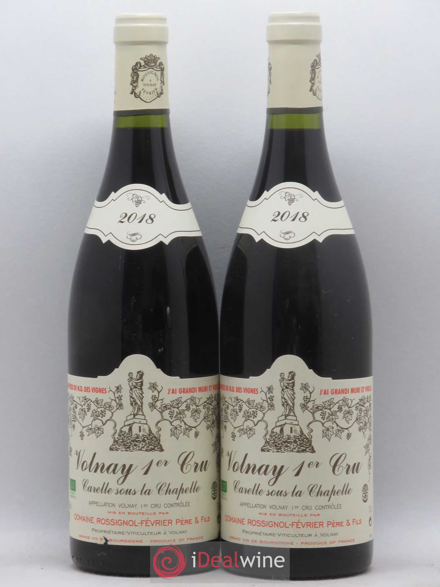 Volnay 1er Cru Carelle Sous La Chapelle Rossignol Fevrier (sans prix de réserve) 2018 - Posten von 2 Flaschen - 0