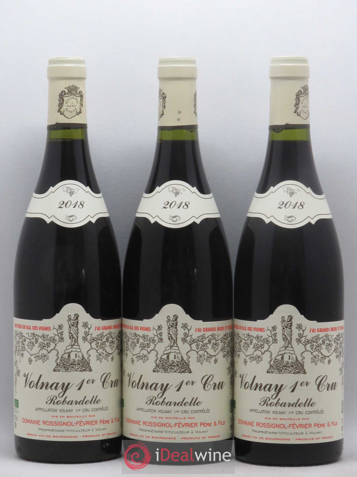 Volnay 1er Cru Robardelle Rossignol Fevrier (sans prix de réserve) 2018 - Posten von 3 Flaschen - 0