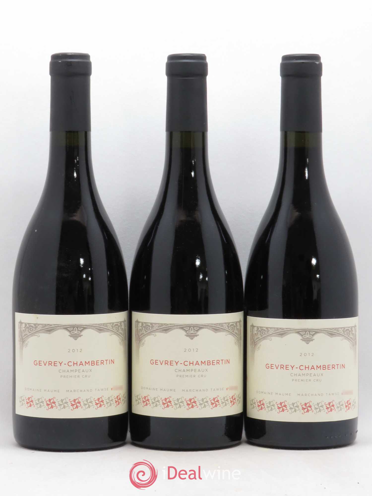 Gevrey-Chambertin 1er Cru Champeaux Maume Marchand Tawse (sans prix de réserve) 2012 - Posten von 3 Flaschen - 0