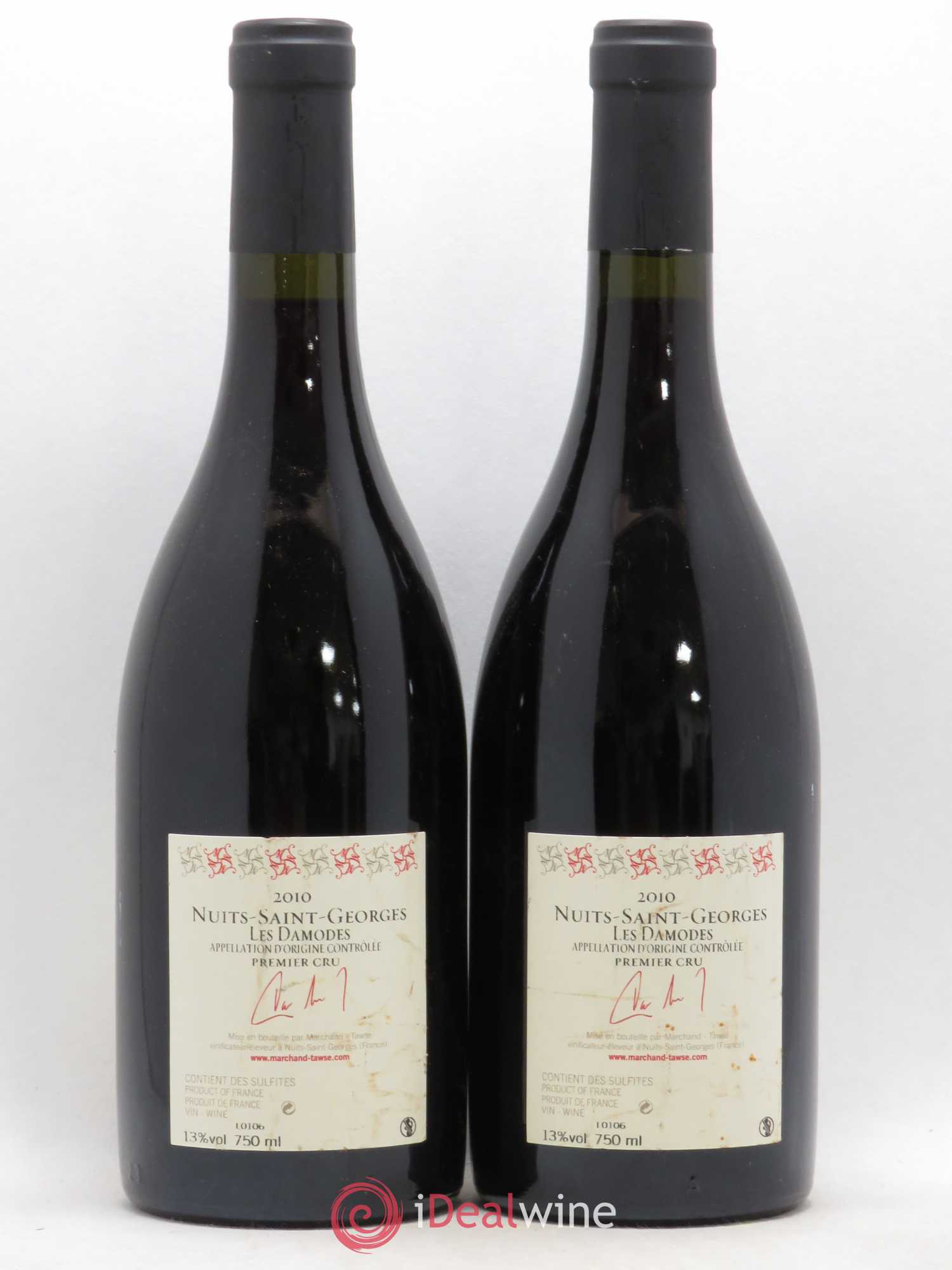 Nuits-Saint-Georges 1er Cru Damodes Pascal Marchand 2010 - Lot de 2 bouteilles - 1