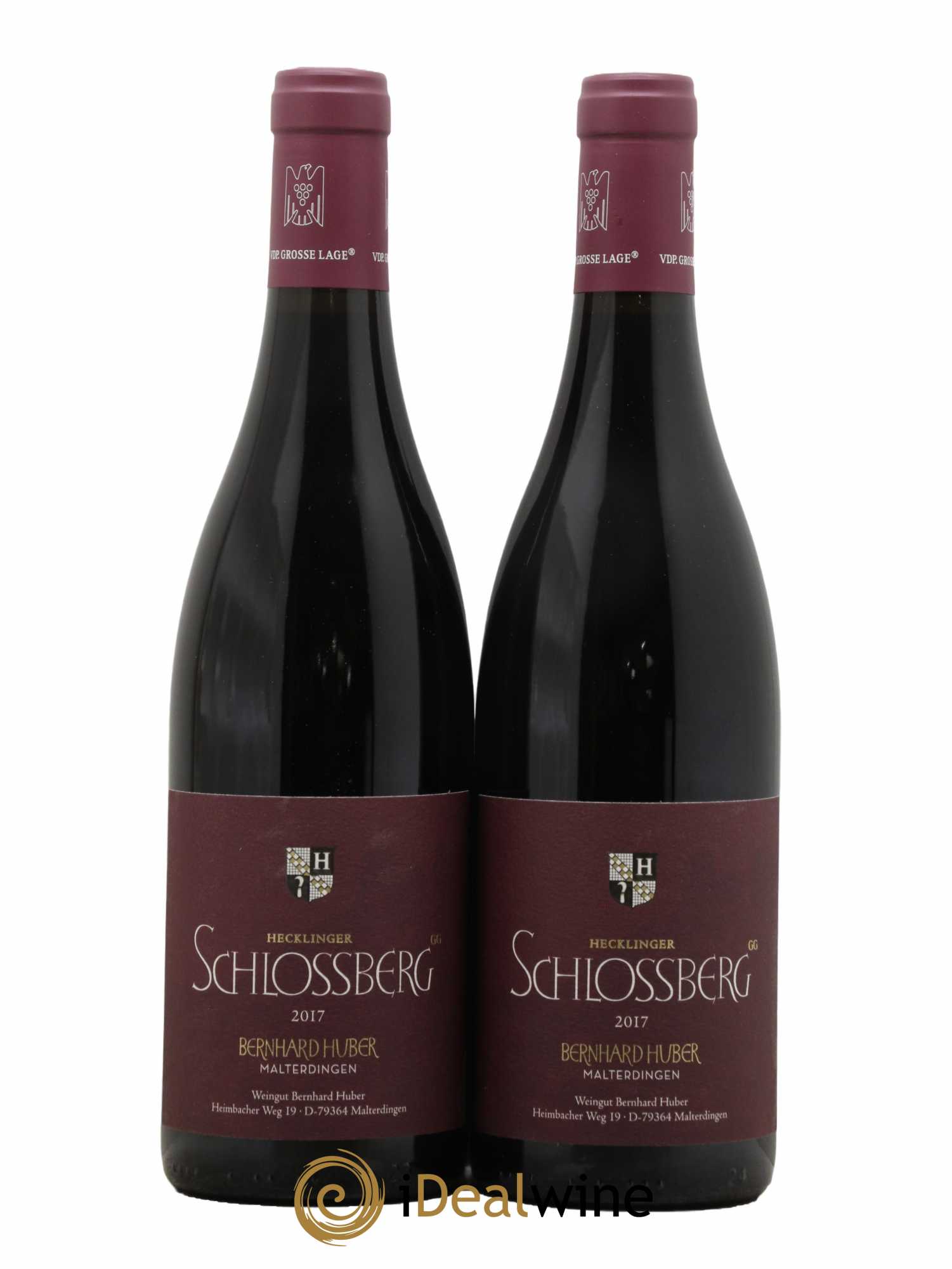 Allemagne Hecklinger Schlossberg Grand Cru Domaine Bernhard Huber 2017 - Lot de 2 bouteilles - 0